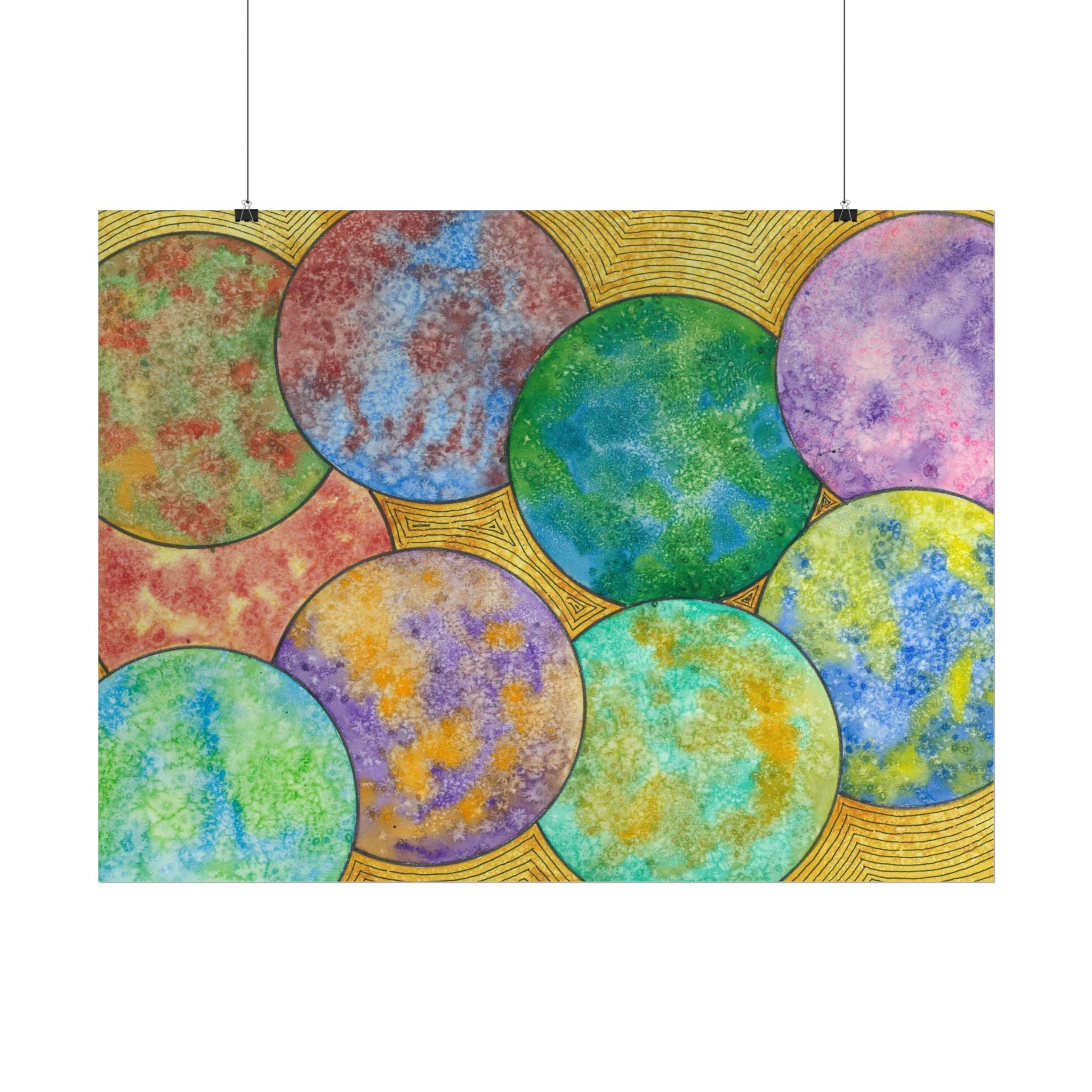 Large Colourful Wall Art, Posters & Prints, For Office, Bedroom or Living Room, or Special Gift #61 Worlds Apart