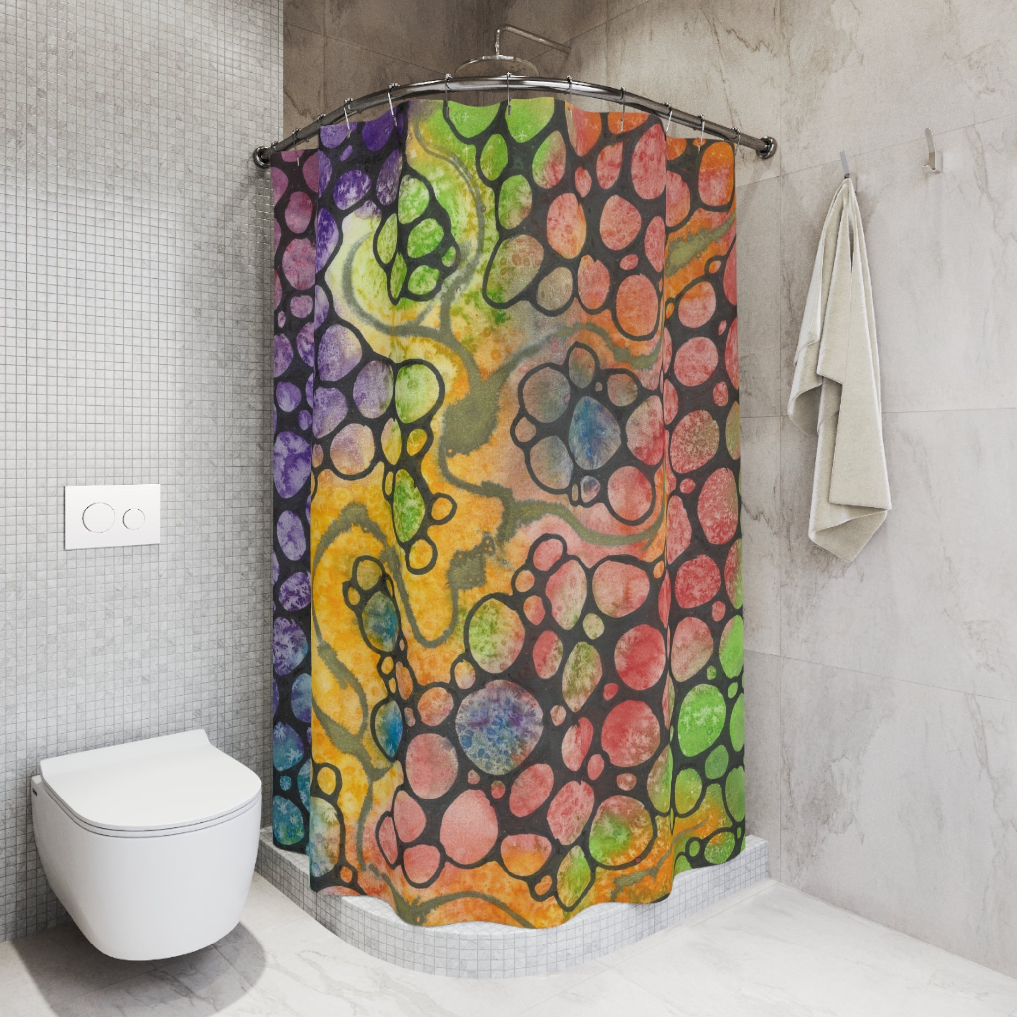 Beautiful Shower Curtains to Refresh Your Bathroom. Colourful Abstract Designs. Perfect For Your Bathroom or Special House-Warming Gift #77 River Of Dreams