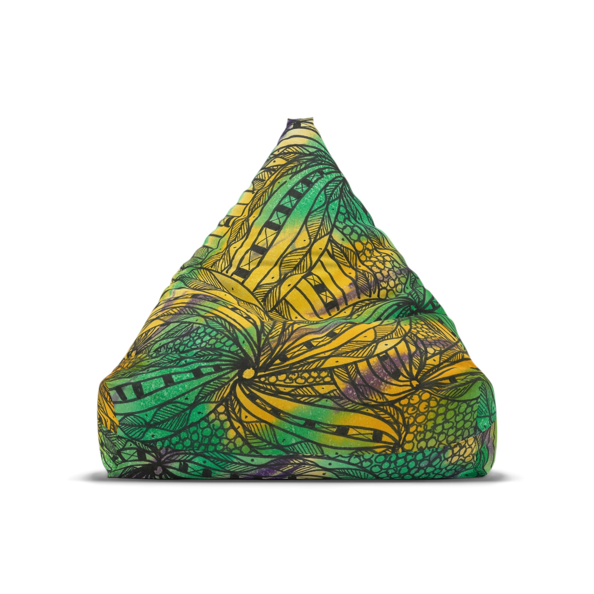 Bean Bag Chair Covers For Indoor & Outdoor - 2 Sizes - Exciting Abstract Design #37 Shrubbery