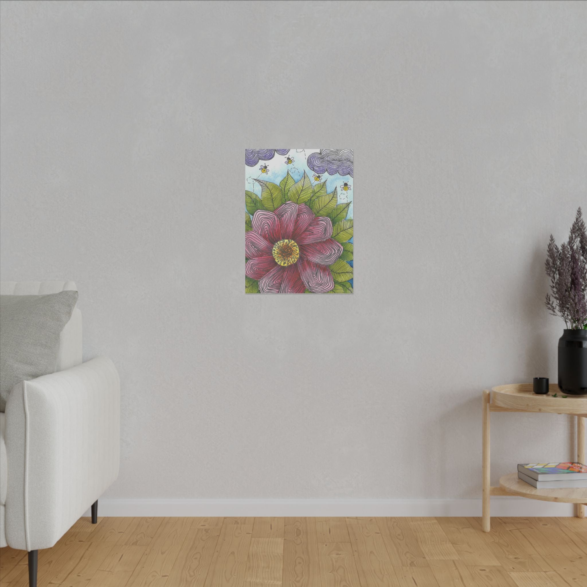 Large Colourful Wall Art, Canvas Prints, For Office, Bedroom or Living Room, or Special Gift #4 Bloom'n