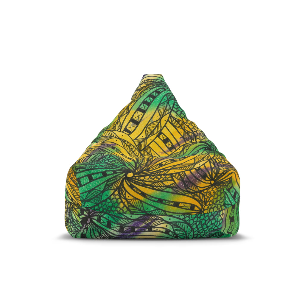 Bean Bag Chair Covers For Indoor & Outdoor - 2 Sizes - Exciting Abstract Design #37 Shrubbery