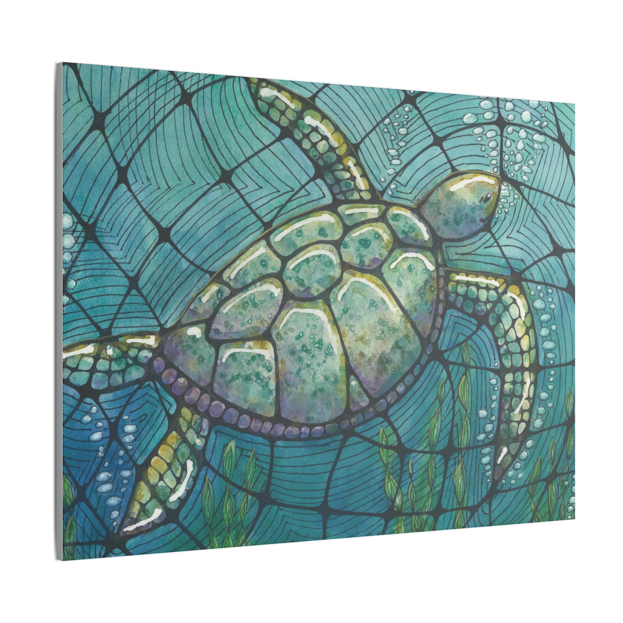 Large Colourful Wall Art, Canvas Prints, For Office, Bedroom or Living Room, or Special Gift #73 Turtling Along