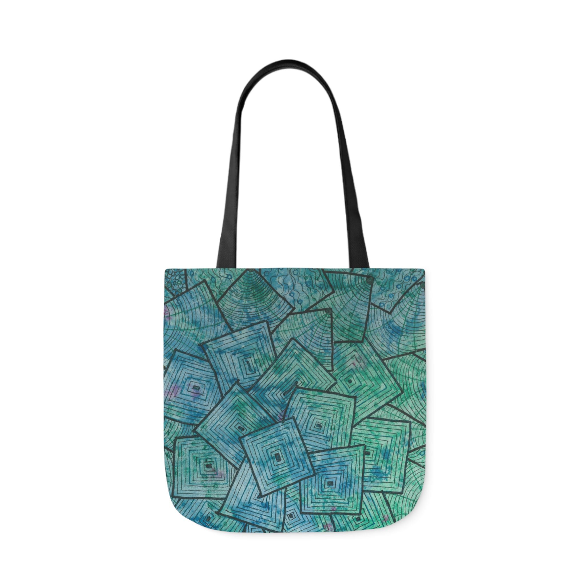 Canvas Tote Bags, Colourful Abstract Designs, 5-Color Straps, 3 Sizes.  For Family and friends or a Special Gift #65 And The AnswerIs