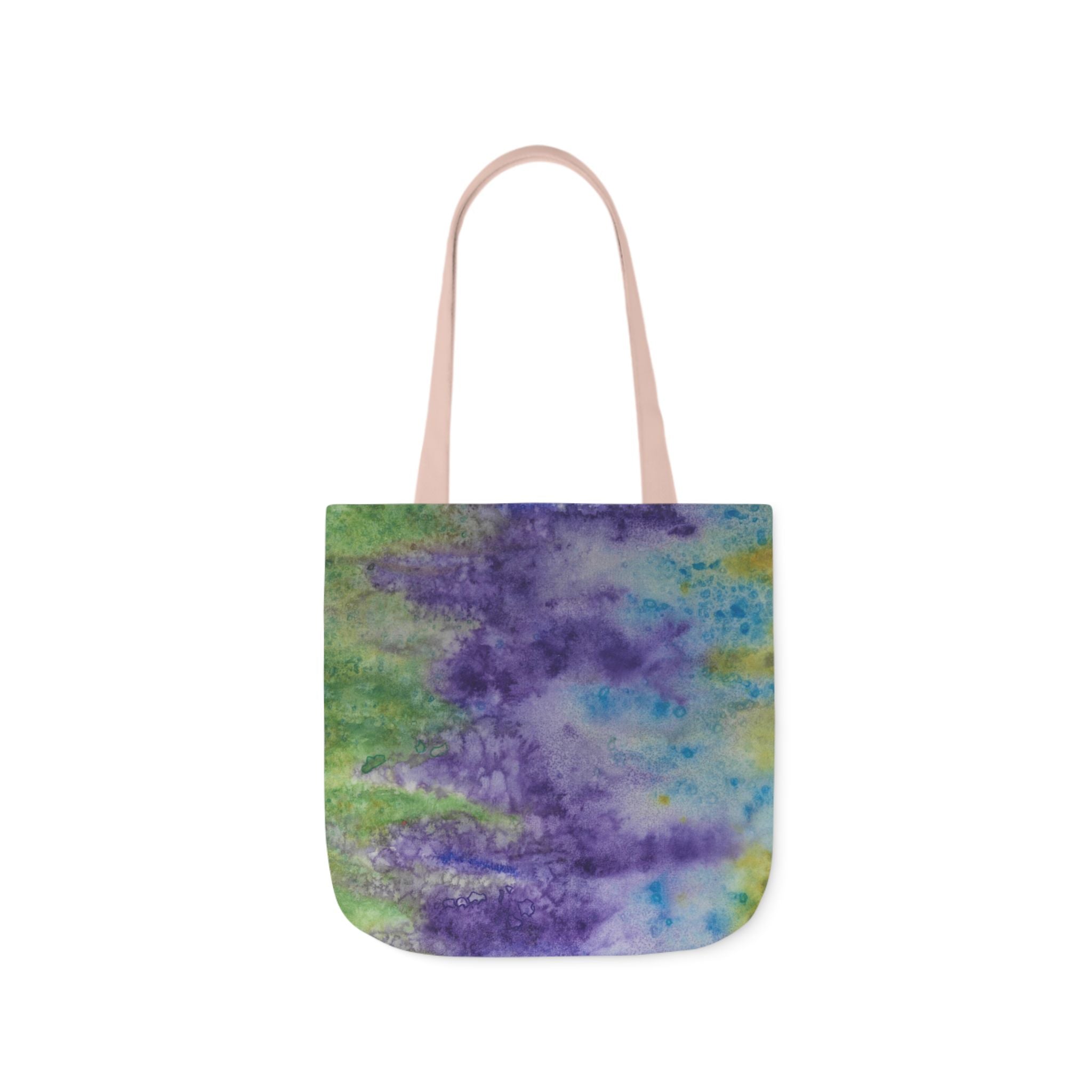 Canvas Tote Bags, Colourful Abstract Designs, 5-Color Straps, 3 Sizes.  For Family and friends or a Special Gift #74 Lavender Fields