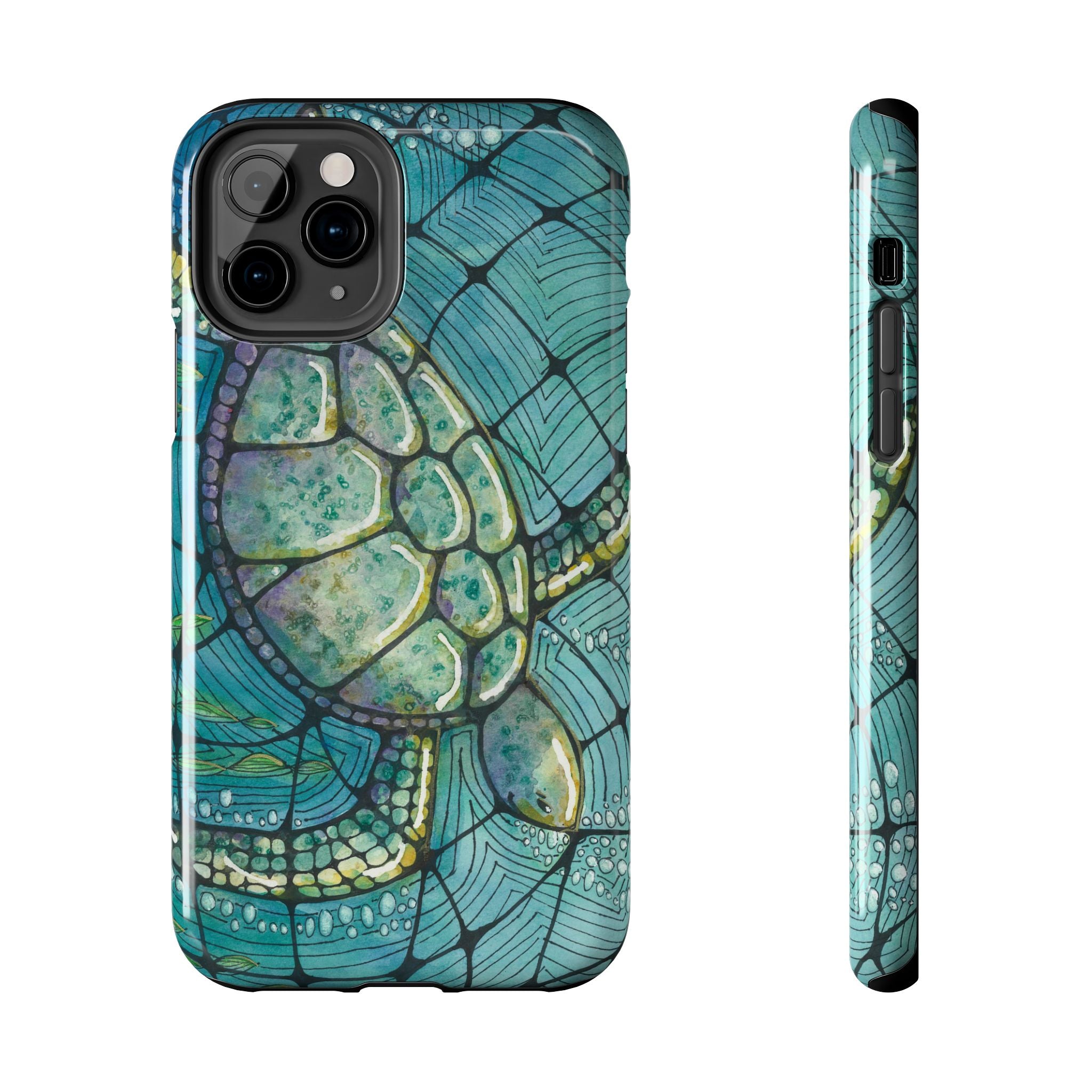 Tough Phone Case - All iPhones and Samsung Galaxys - Exciting Abstract Design #73 Turtling Along