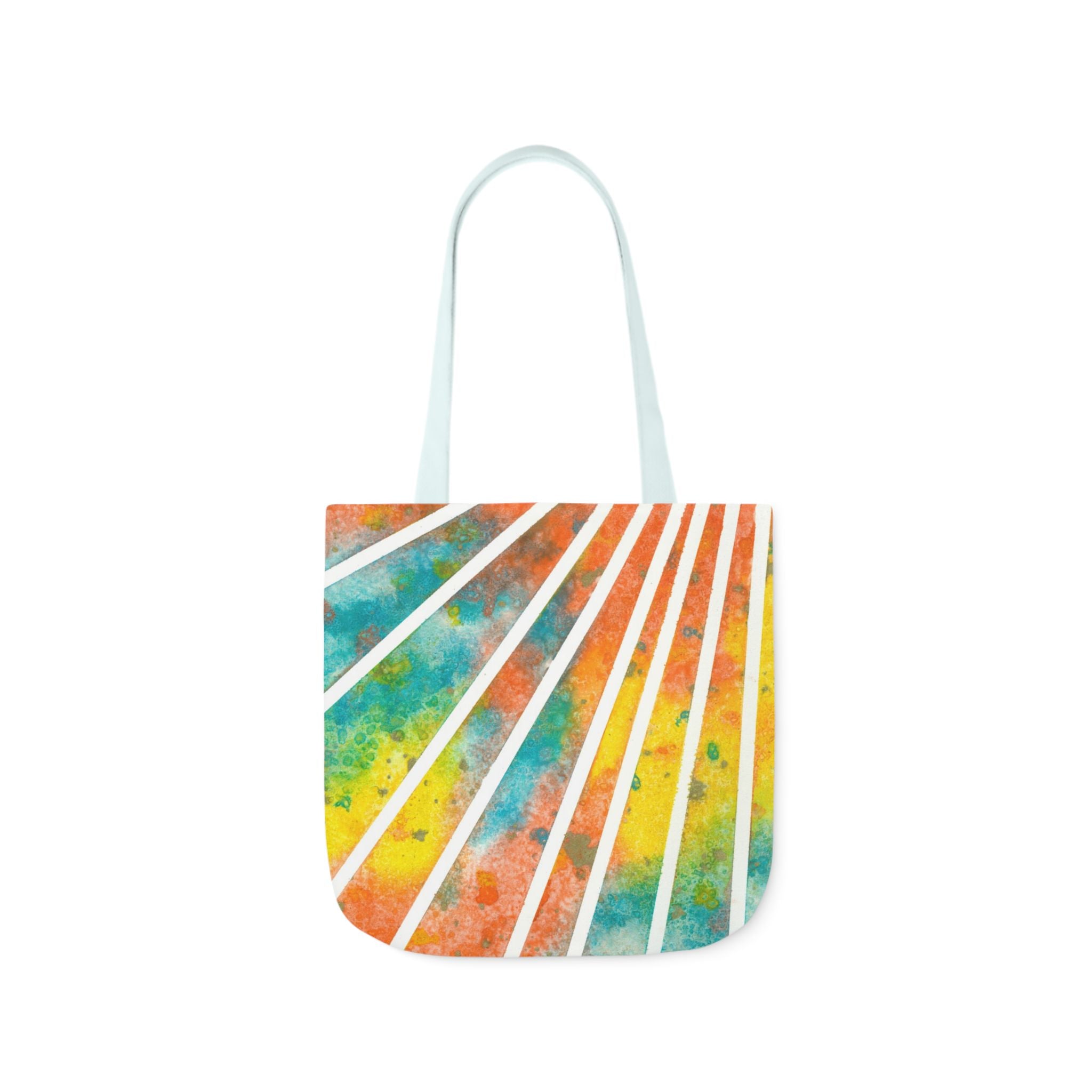 Canvas Tote Bags, Colourful Abstract Designs, 5-Color Straps, 3 Sizes.  For Family and friends or a Special Gift #101 Your Energy Radiates