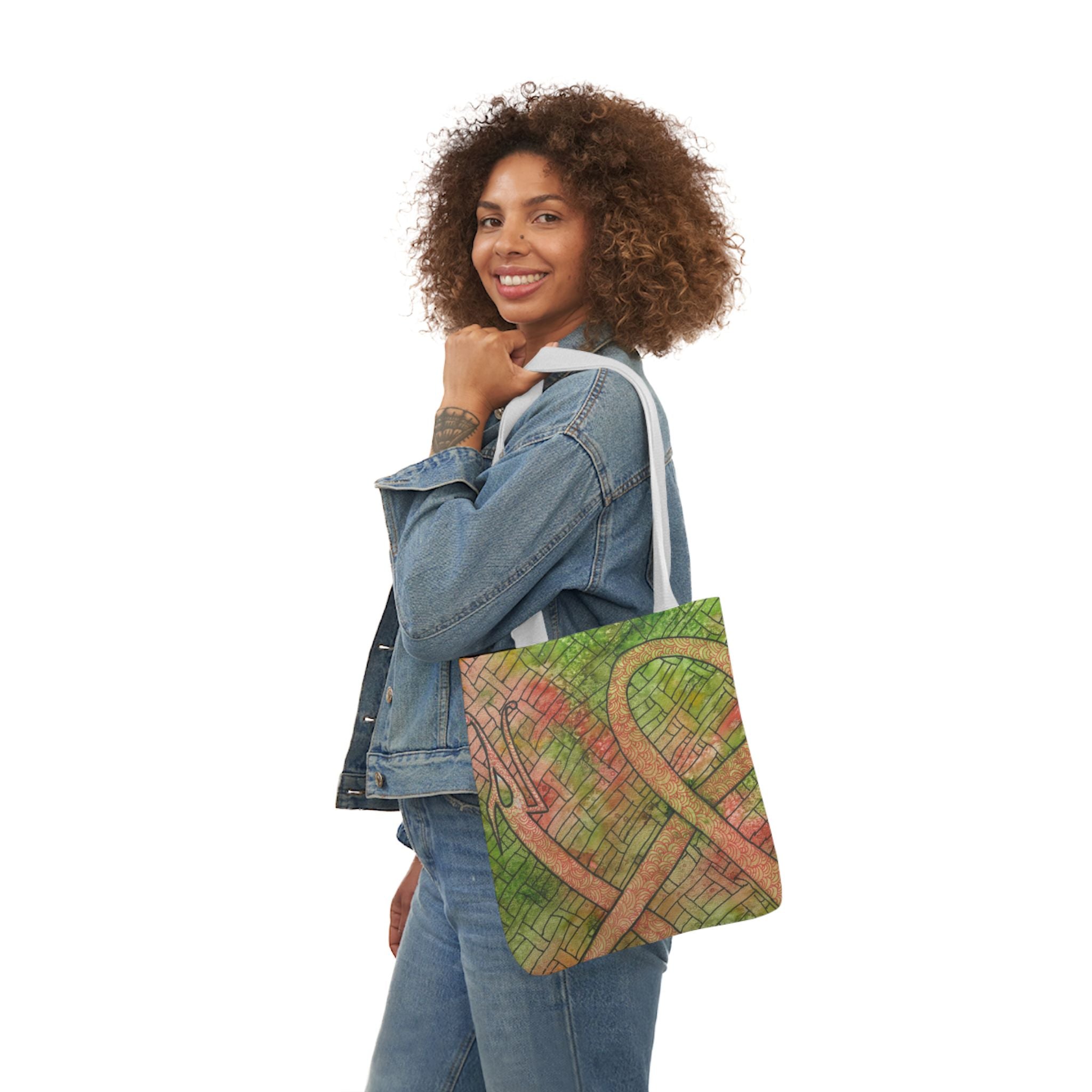 Canvas Tote Bags, Colourful Abstract Designs, 5-Color Straps, 3 Sizes.  For Family and friends or a Special Gift #57 Celtic Flavours