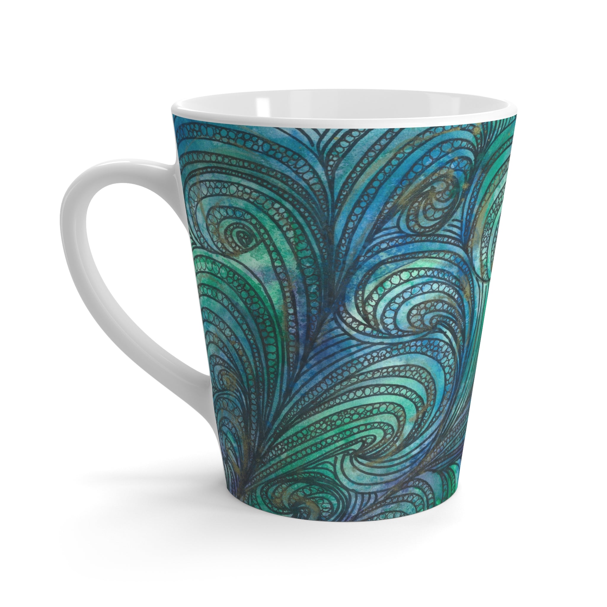 Coffee Mugs and Cups. Colourful Abstract Designs. Perfect for Home, Office or Special Gift #71 Call Of The Sea