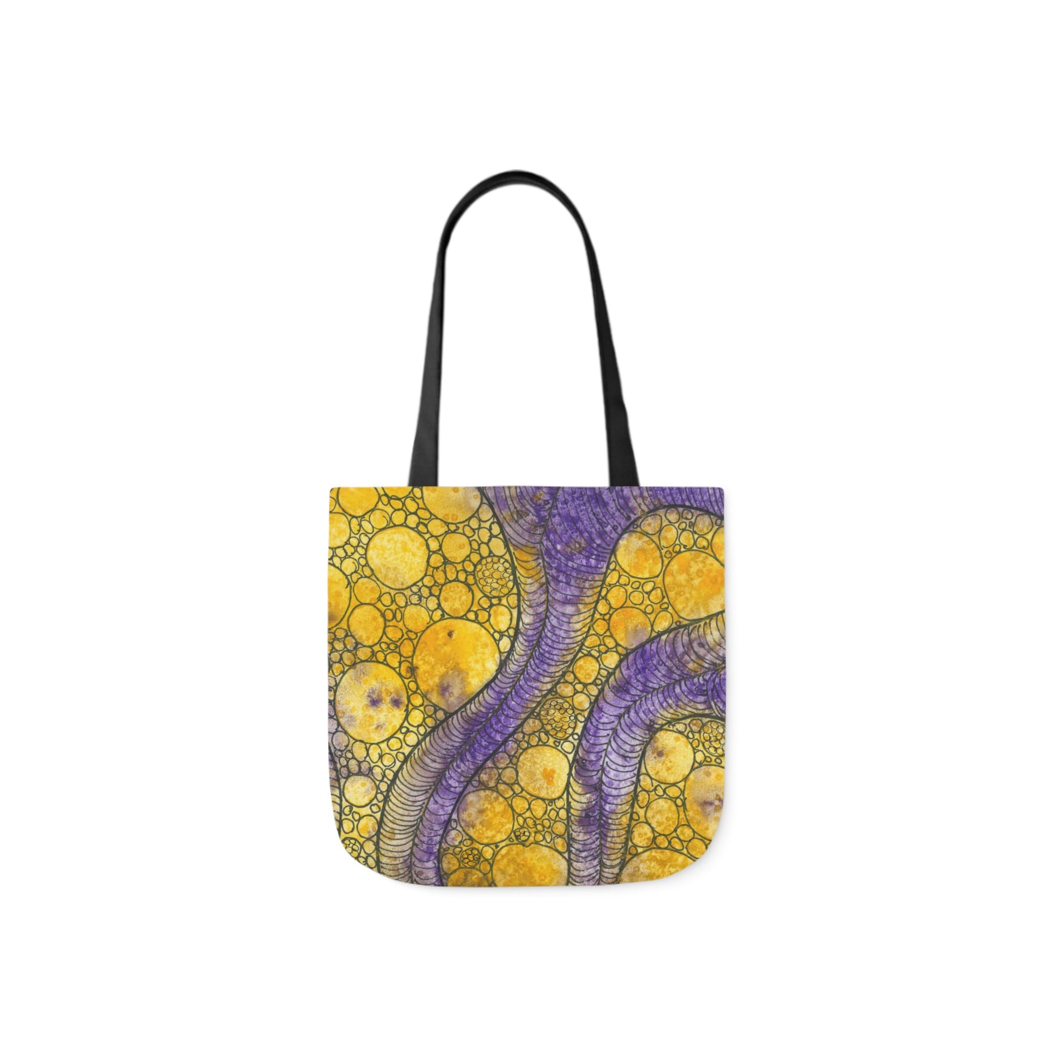 Canvas Tote Bags, Colourful Abstract Designs, 5-Color Straps, 3 Sizes.  For Family and friends or a Special Gift #64 Is Now A Good Time