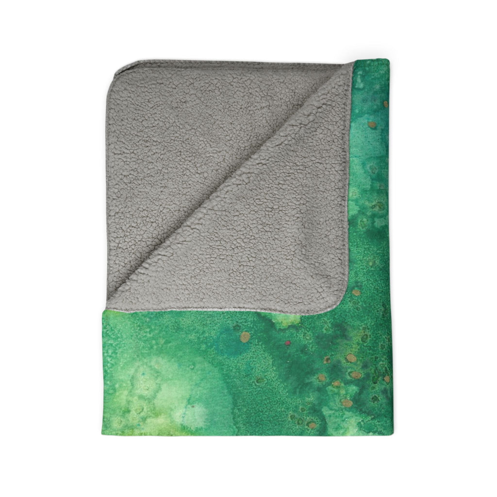 Fleece Throw Blanket, Textured Sherpa Underside, Hemmed, 2 Sizes. Colourful Abstract Design. Perfect for Bedroom, Living Room, or Special Gift #79 Abundance Cometh