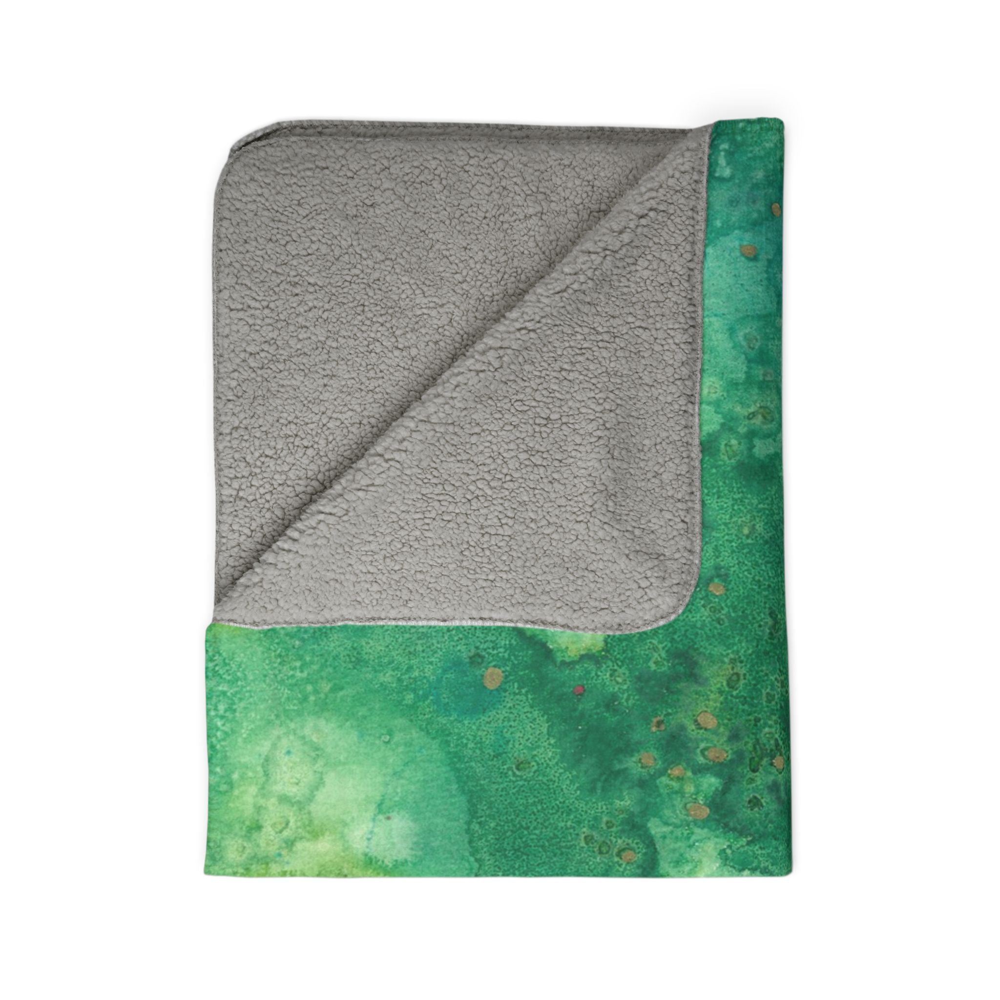 Fleece Throw Blanket, Textured Sherpa Underside, Hemmed, 2 Sizes. Colourful Abstract Design. Perfect for Bedroom, Living Room, or Special Gift #79 Abundance Cometh
