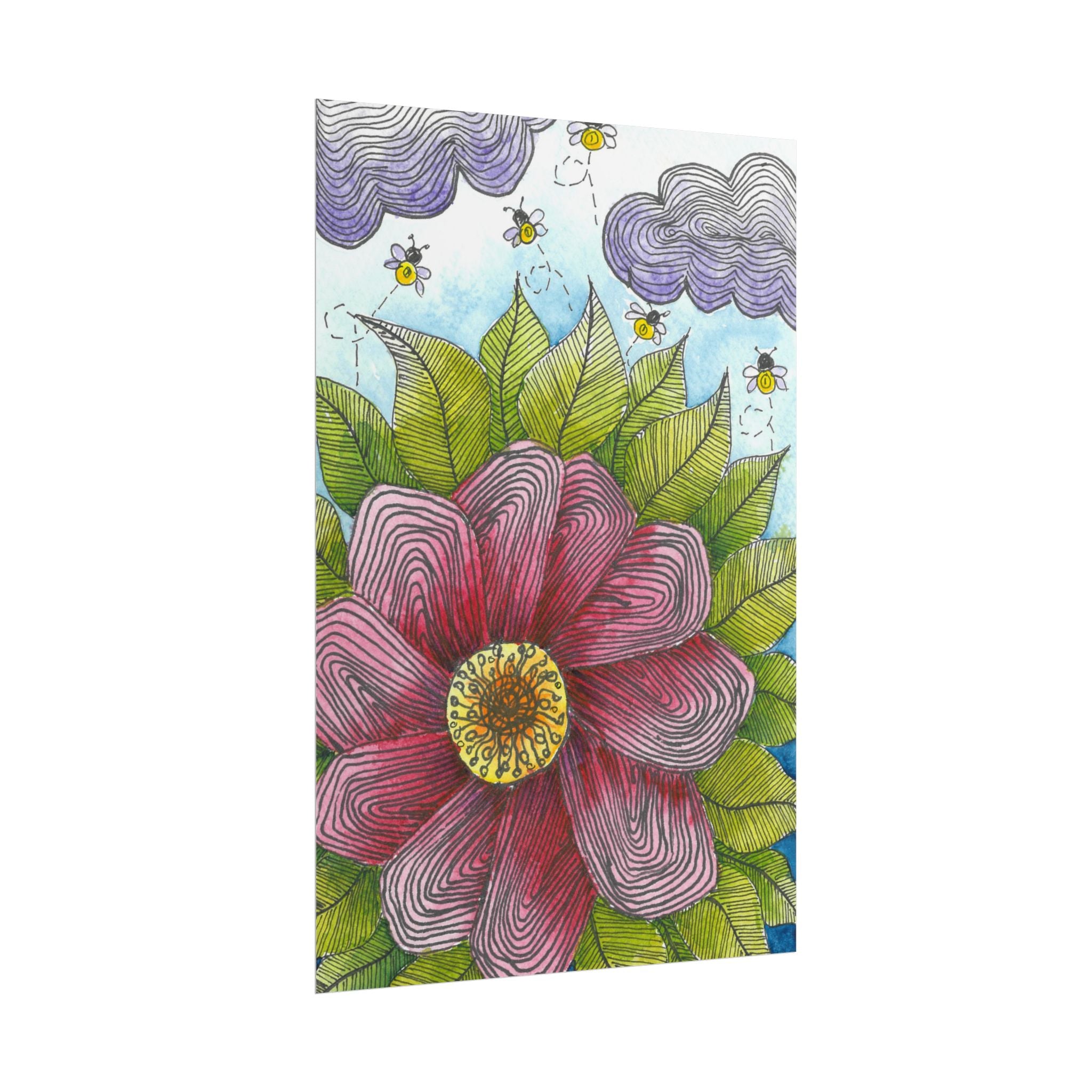 Large Colourful Wall Art, Posters & Prints, For Office, Bedroom or Living Room, or Special Gift #4 Bloom'n