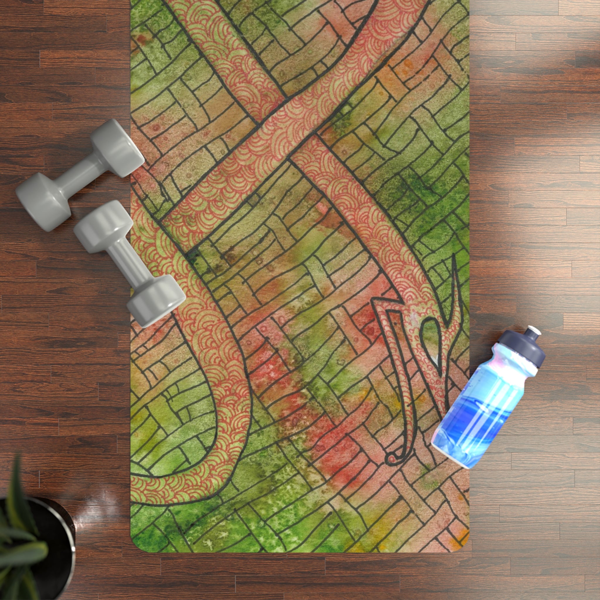 Yoga Mats and Gym Mats. Colourful Abstract Designs. Perfect for Home, Yoga or Gym Class, or a Special Gift #57 Celtic Flavours