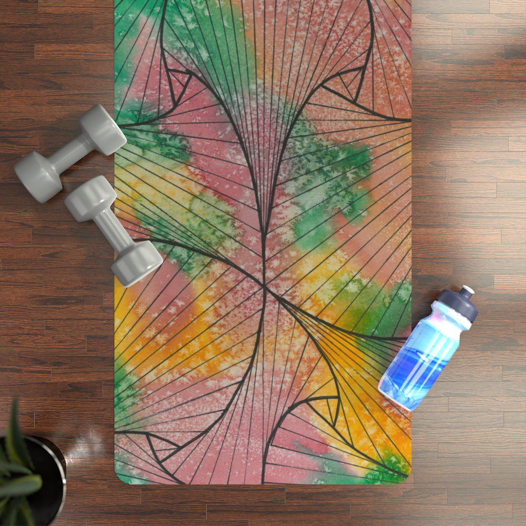 Yoga Mats and Gym Mats. Colourful Abstract Designs. Perfect for Home, Yoga or Gym Class, or a Special Gift #49 Health and Wellbeing