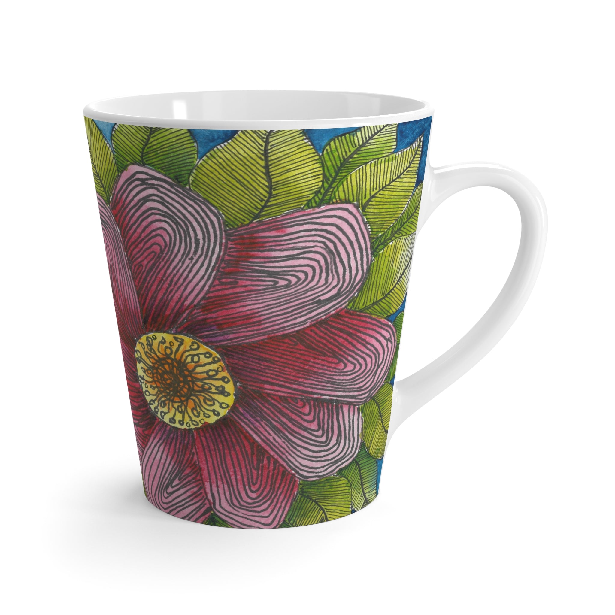 Coffee Mugs and Cups. Colourful Abstract Designs. Perfect for Home, Office or Special Gift #4 Bloom'n