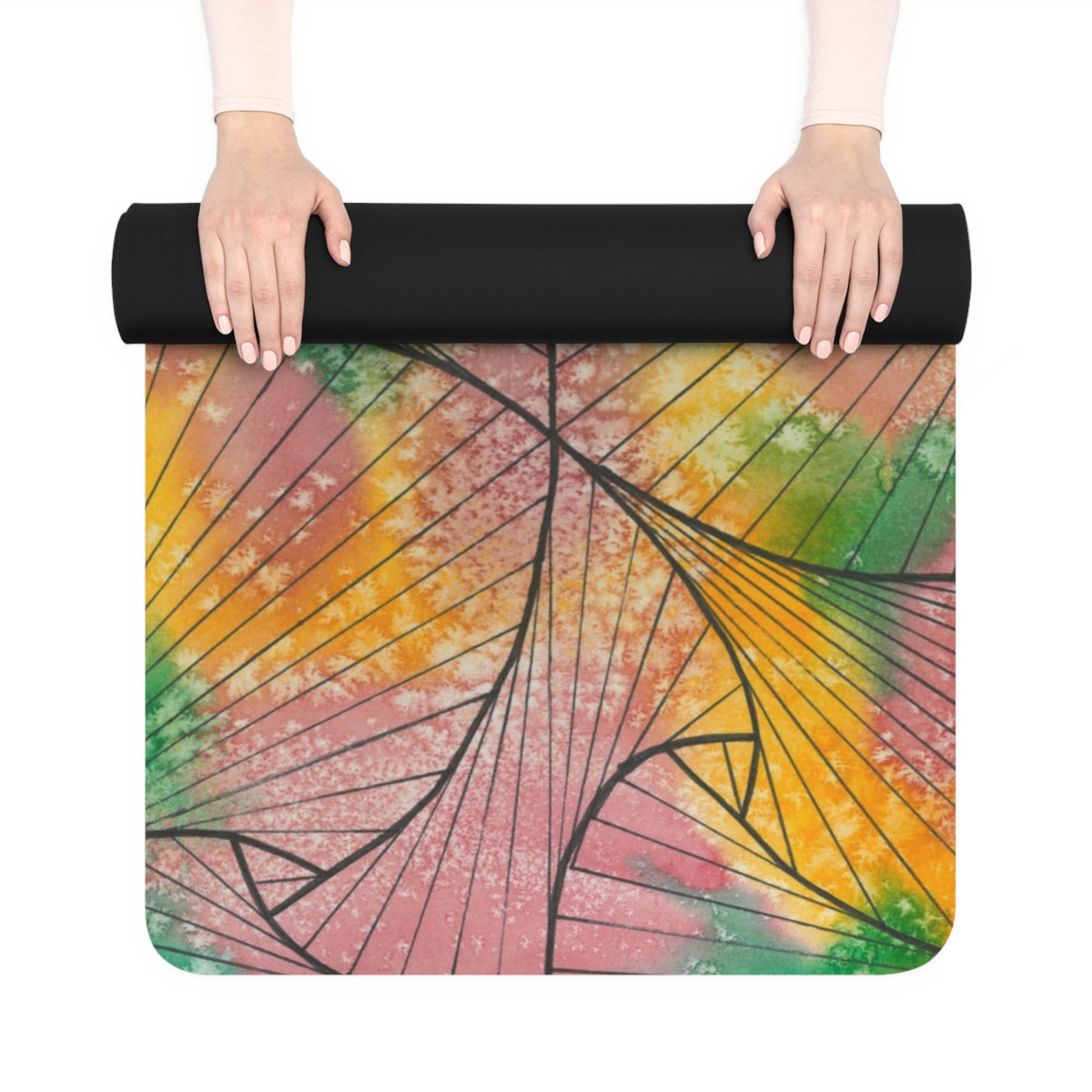 Yoga Mats and Gym Mats. Colourful Abstract Designs. Perfect for Home, Yoga or Gym Class, or a Special Gift #49 Health and Wellbeing