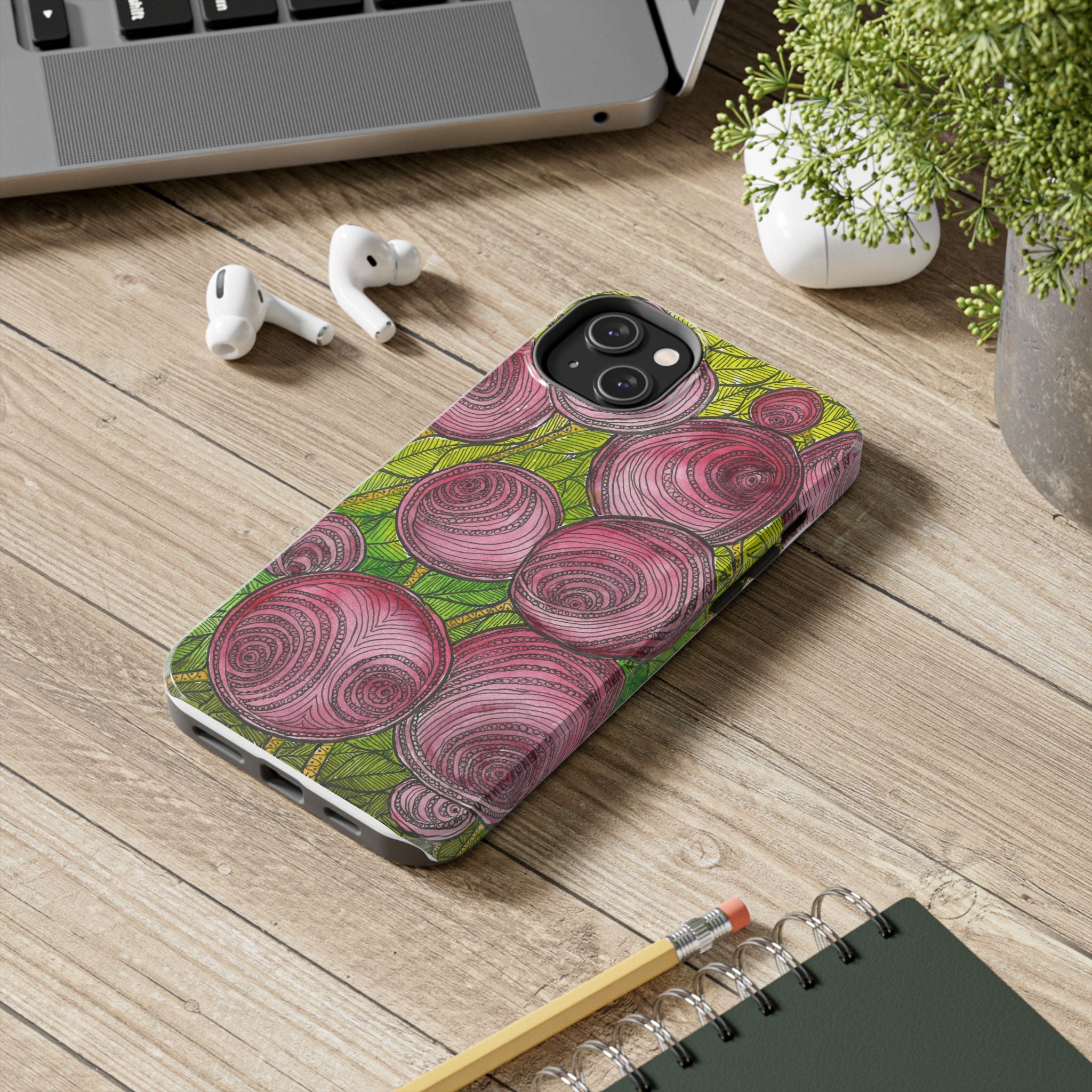 Tough Phone Case - All iPhones and Samsung Galaxys - Exciting Abstract Design #9 Spaced Blossoms