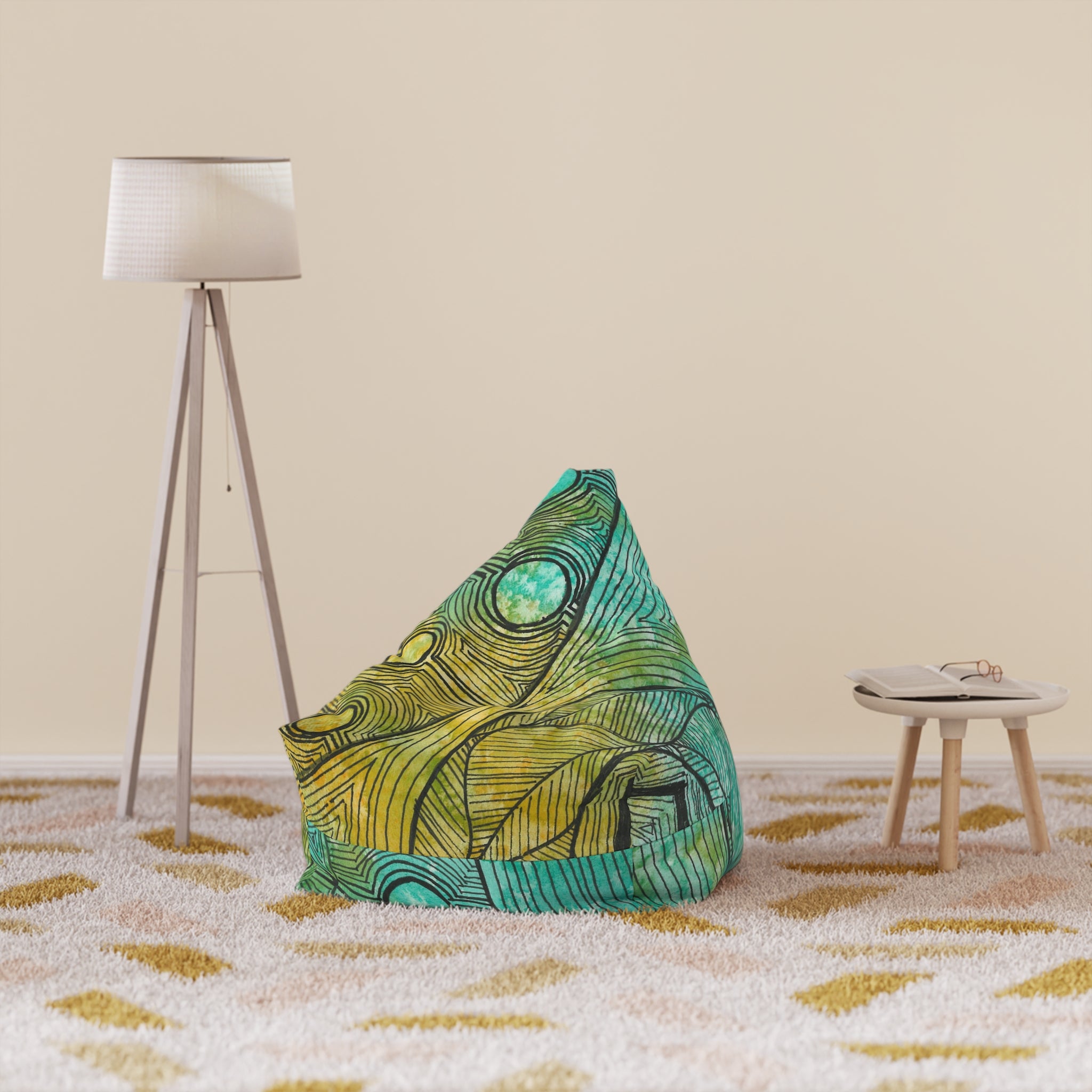 Bean Bag Chair Covers For Indoor & Outdoor - 2 Sizes - Exciting Abstract Design #27 Come What May