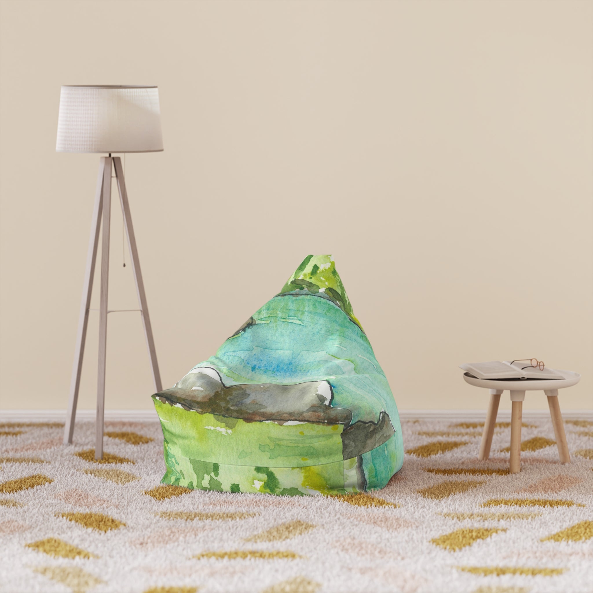 Bean Bag Chair Covers For Indoor & Outdoor - 2 Sizes - Exciting Abstract Design #88 Tara River - Serbia