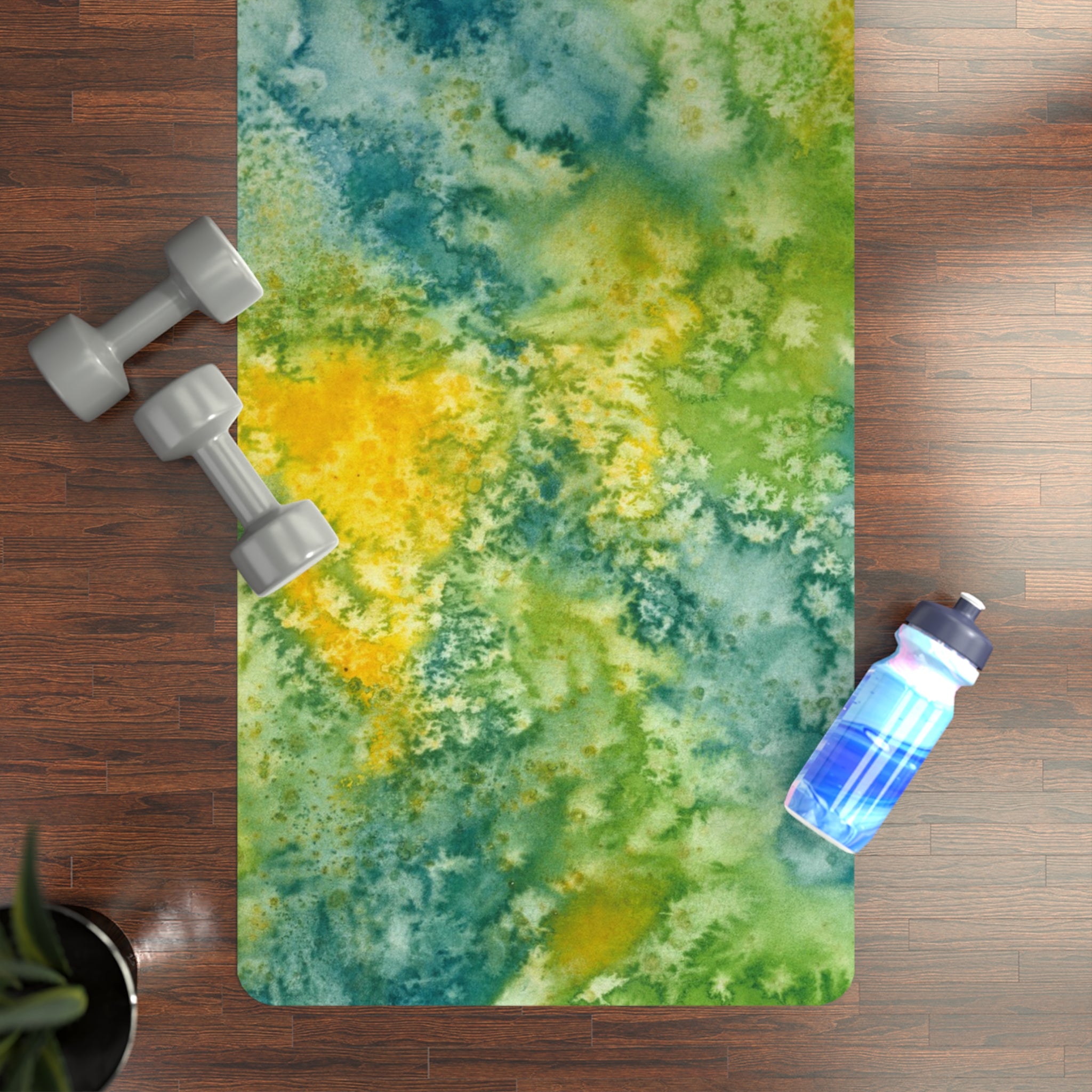 Yoga Mats and Gym Mats. Colourful Abstract Designs. Perfect for Home, Yoga or Gym Class, or a Special Gift #52 View From Above