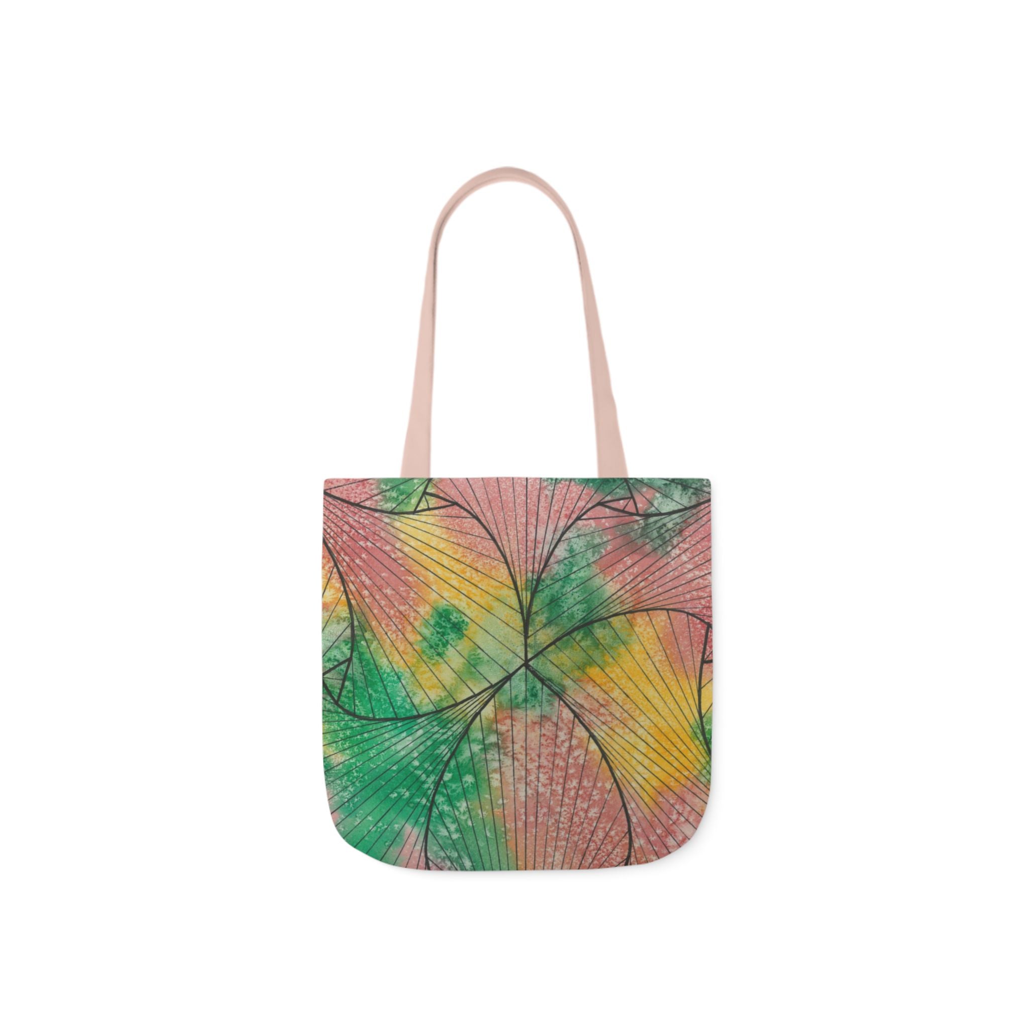 Canvas Tote Bags, Colourful Abstract Designs, 5-Color Straps, 3 Sizes.  For Family and friends or a Special Gift #49 Health and Wellbeing