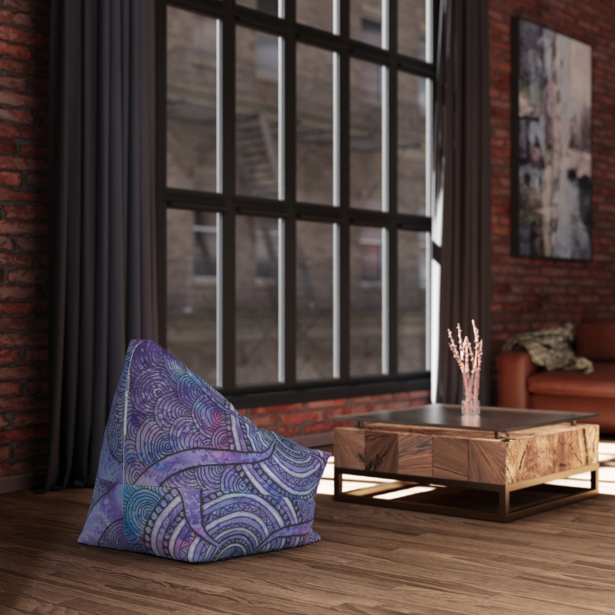 Bean Bag Chair Covers For Indoor & Outdoor - 2 Sizes - Exciting Abstract Design #56 The Way Home