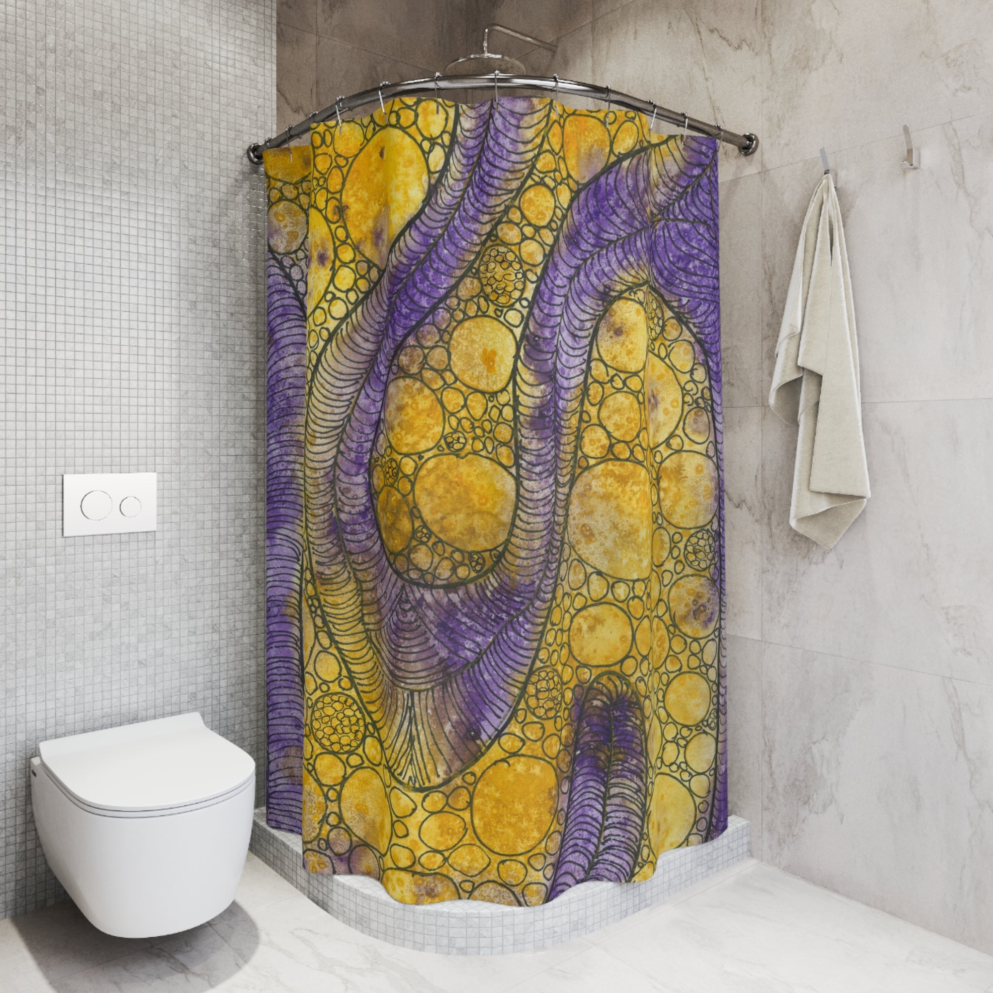 Beautiful Shower Curtains to Refresh Your Bathroom. Colourful Abstract Designs. Perfect For Your Bathroom or Special House-Warming Gift #64 Is Now A Good Time