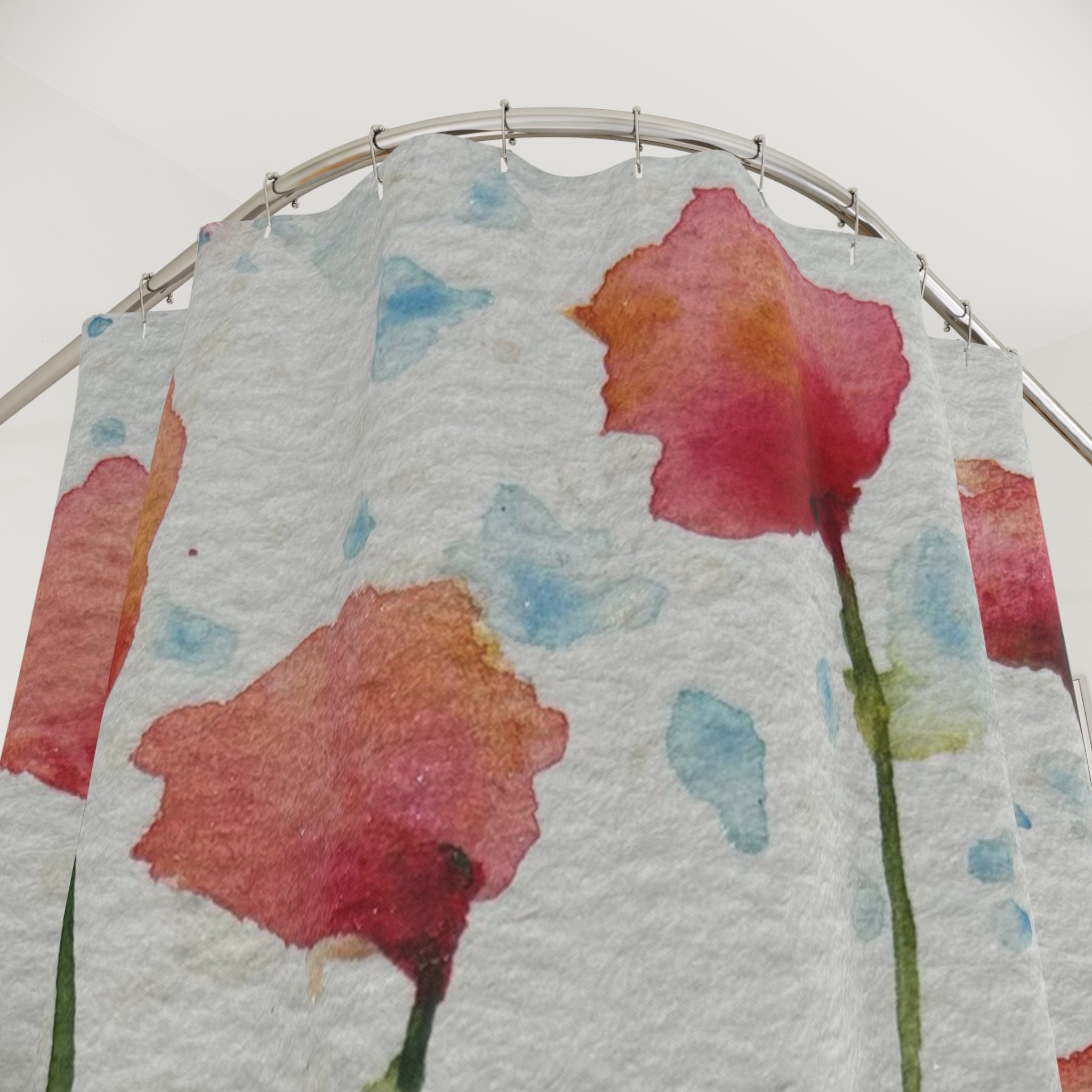 Beautiful Shower Curtains to Refresh Your Bathroom. Colourful Abstract Designs. Perfect For Your Bathroom or Special House-Warming Gift #94 Poppies Galore
