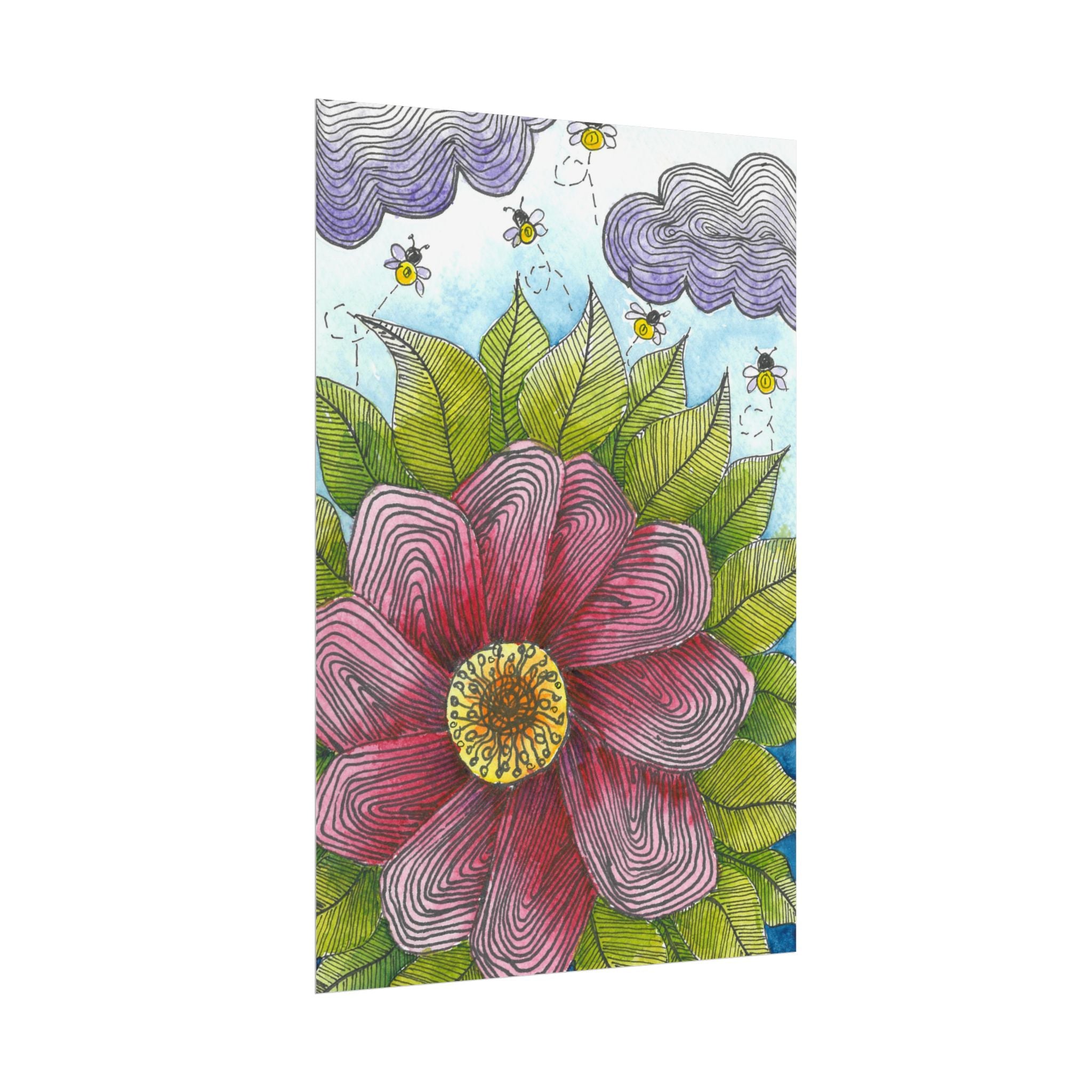 Large Colourful Wall Art, Posters & Prints, For Office, Bedroom or Living Room, or Special Gift #4 Bloom'n