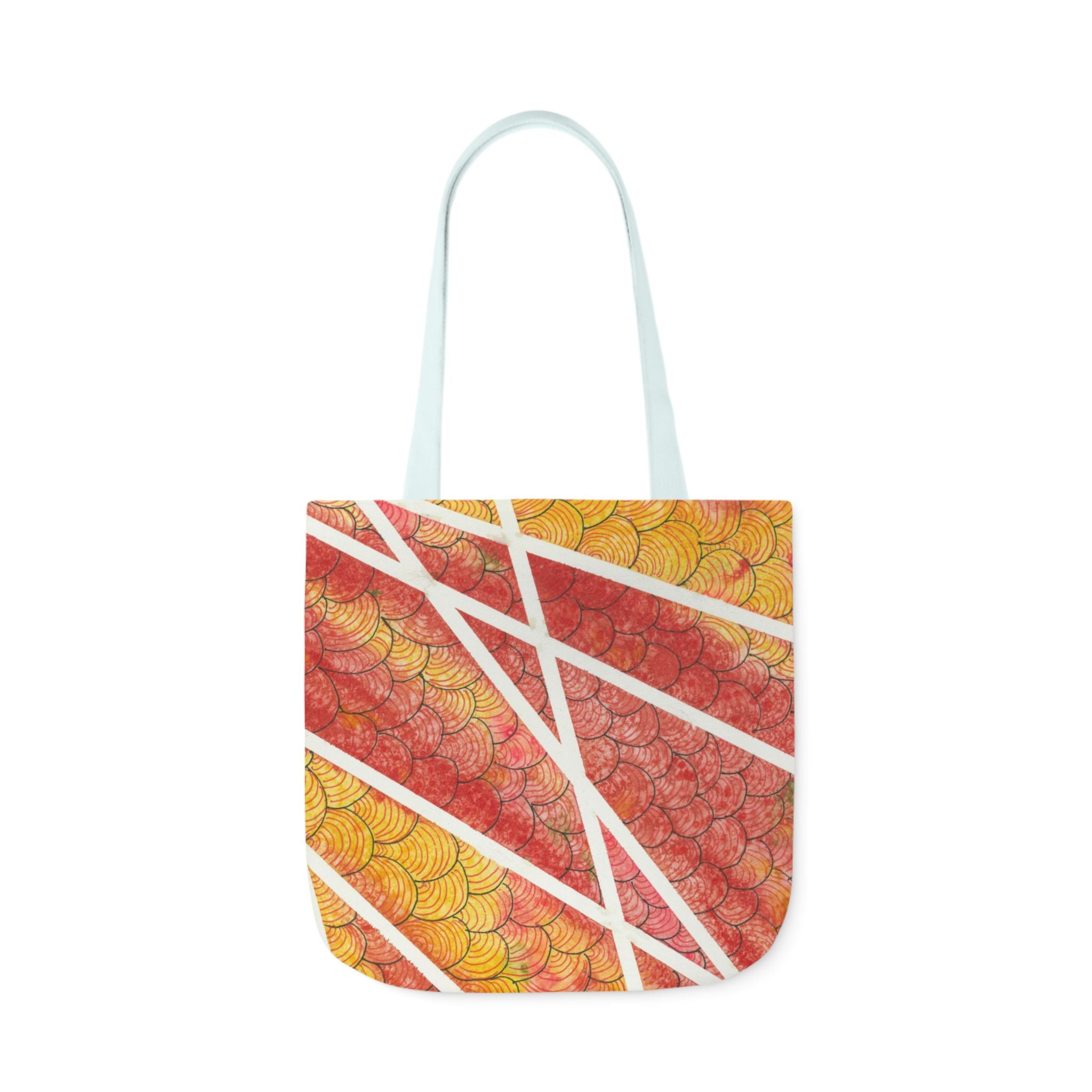 Canvas Tote Bags, Colourful Abstract Designs, 5-Color Straps, 3 Sizes.  For Family and friends or a Special Gift #67 Max Mimosa