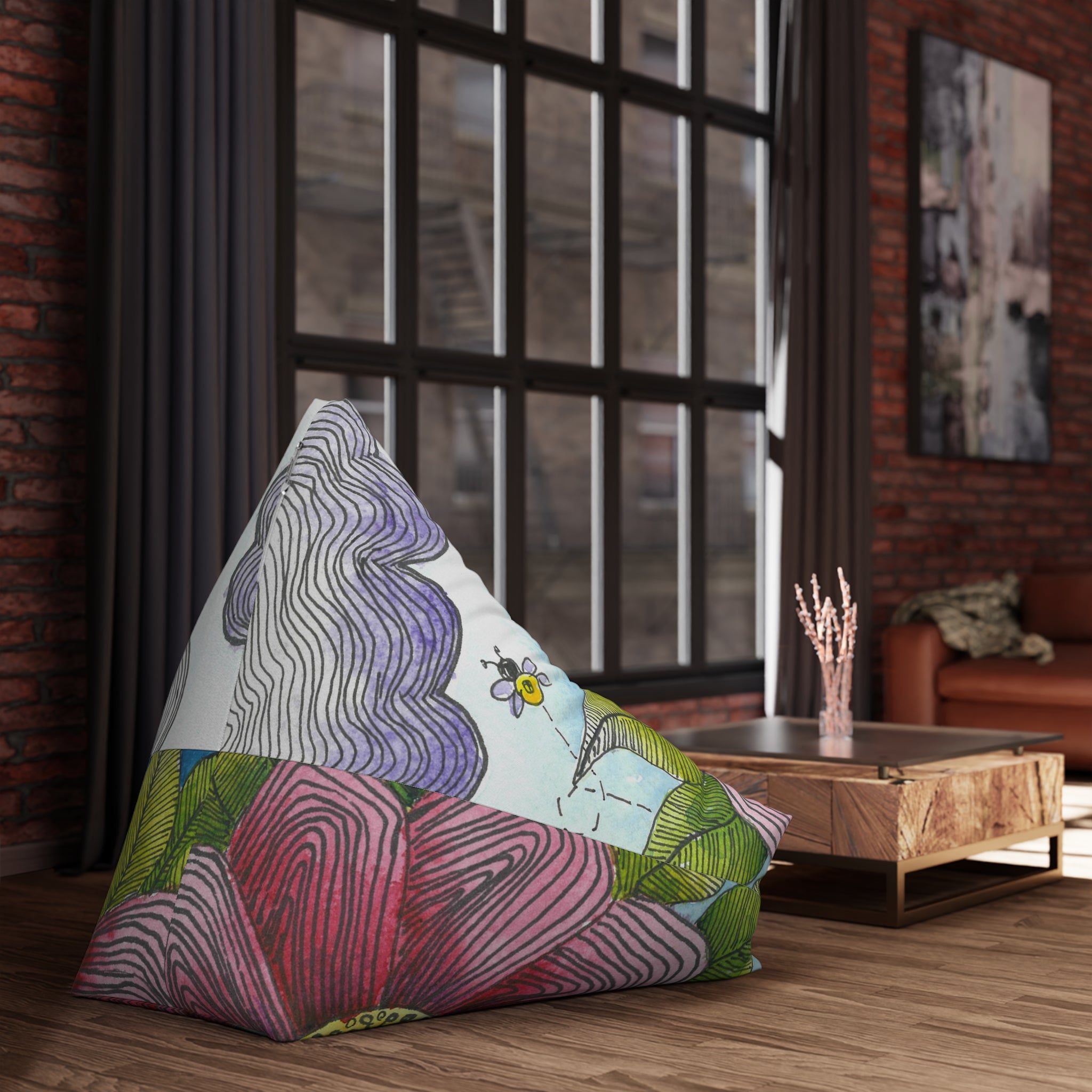 Bean Bag Chair Covers For Indoor & Outdoor - 2 Sizes - Exciting Abstract Design #4 Bloom'n