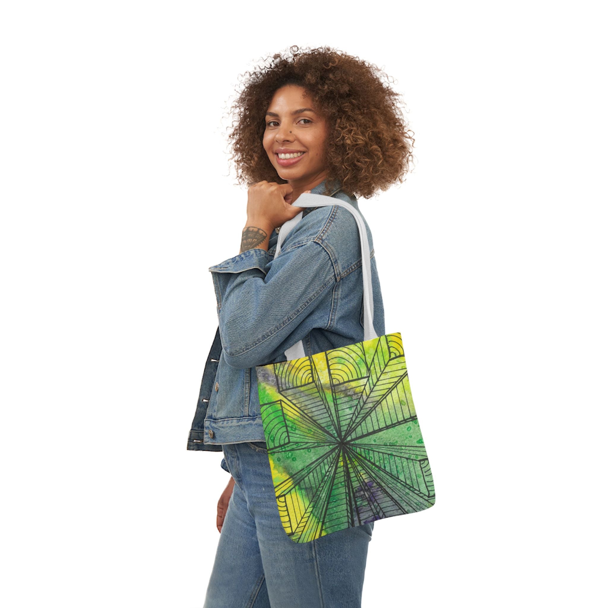 Canvas Tote Bags, Colourful Abstract Designs, 5-Color Straps, 3 Sizes.  For Family and friends or a Special Gift #89 The Wayseers
