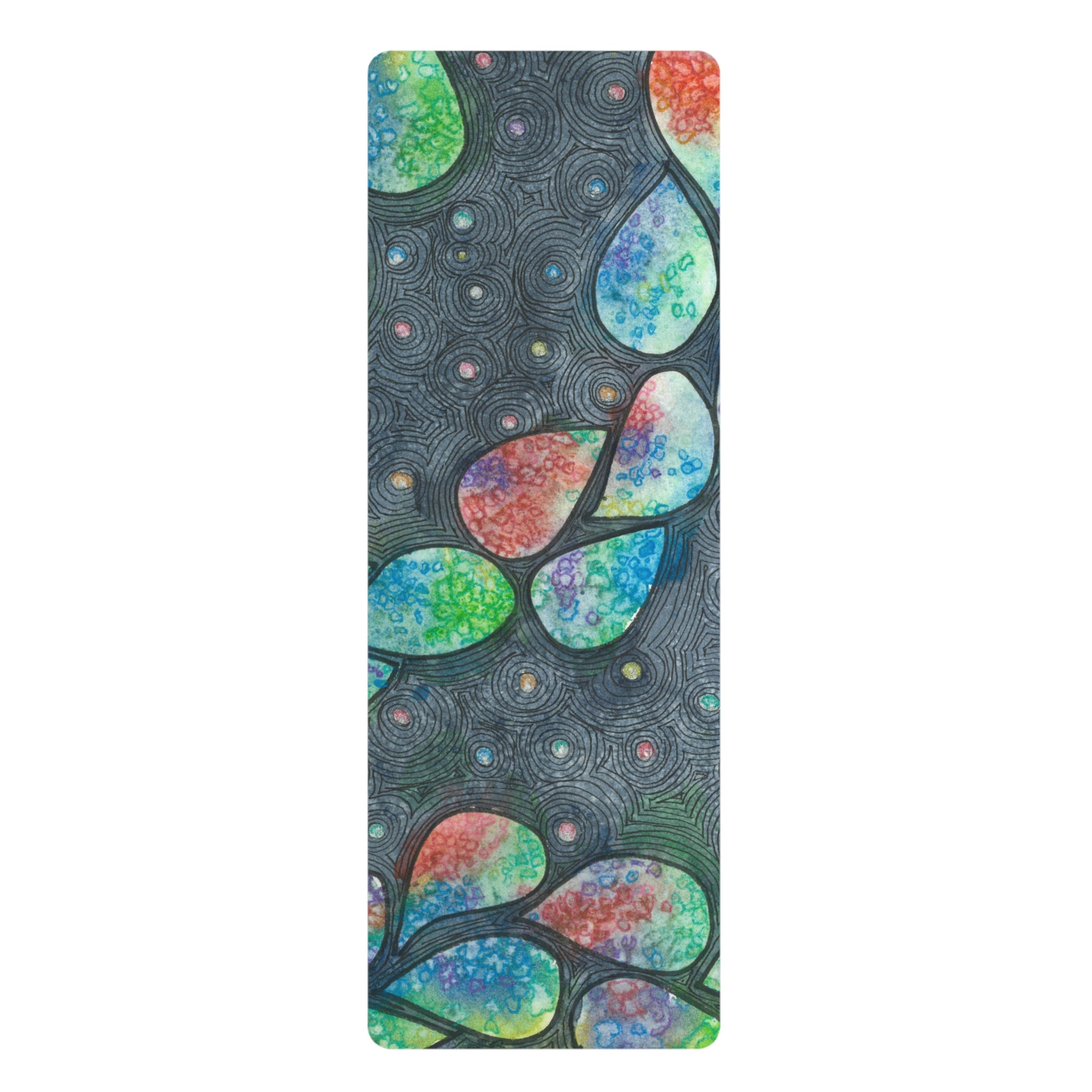 Yoga Mats and Gym Mats. Colourful Abstract Designs. Perfect for Home, Yoga or Gym Class, or a Special Gift #30 Give Us A Minute