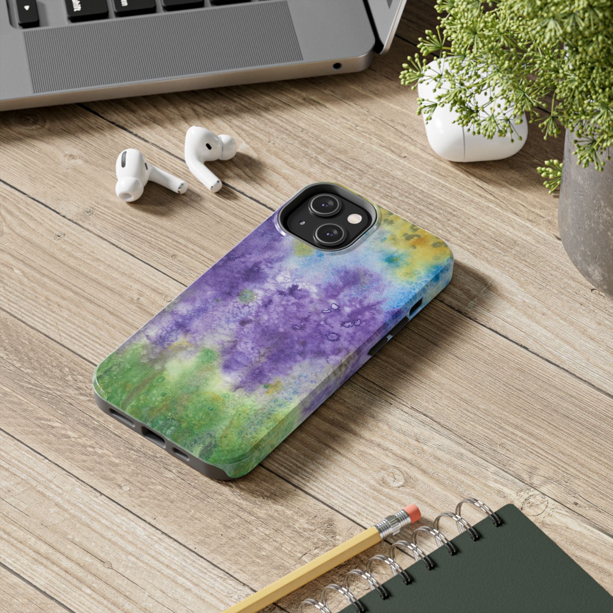 Tough Phone Case - All iPhones and Samsung Galaxys - Exciting Abstract Design #74 Lavender Fields