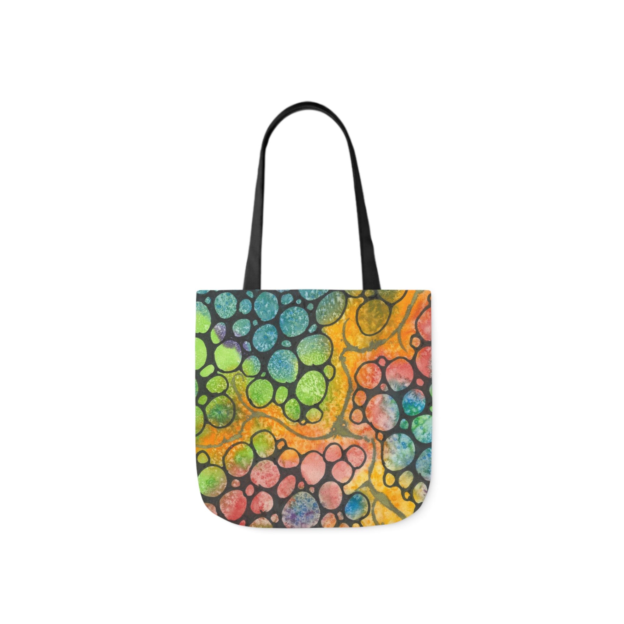 Canvas Tote Bags, Colourful Abstract Designs, 5-Color Straps, 3 Sizes.  For Family and friends or a Special Gift #77 River Of Dreams