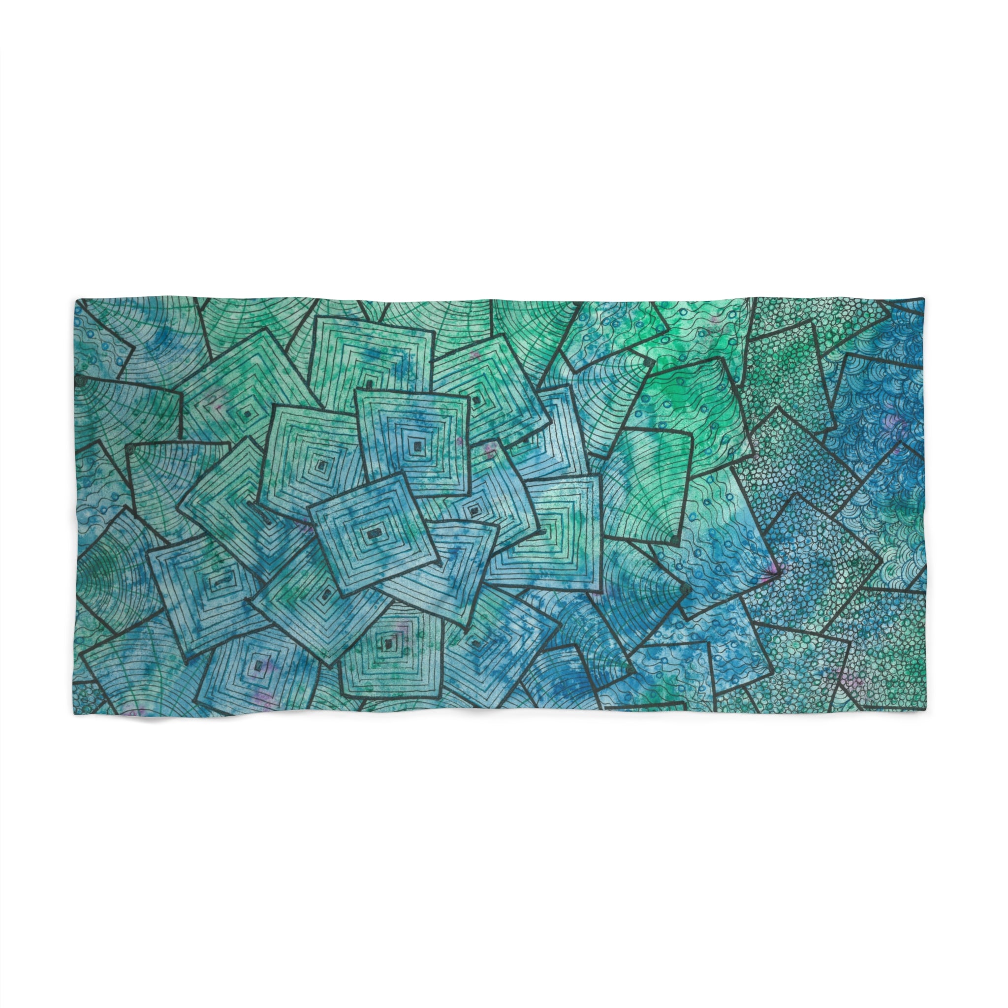 Colourful Abstract Beach Towels, Cotton Loop backing for Durability, 2 Sizes.  For Family and friends or a Special Gift #65 And The AnswerIs