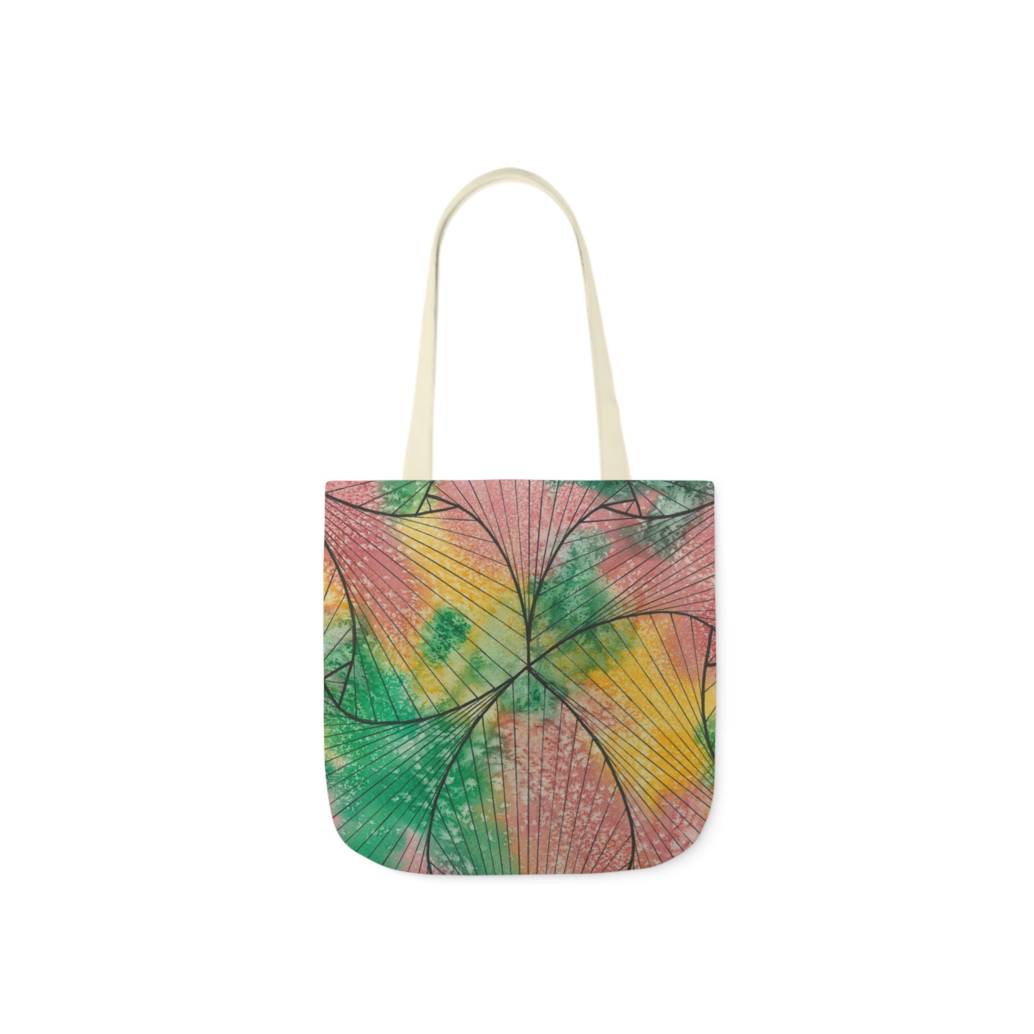 Canvas Tote Bags, Colourful Abstract Designs, 5-Color Straps, 3 Sizes.  For Family and friends or a Special Gift #49 Health and Wellbeing