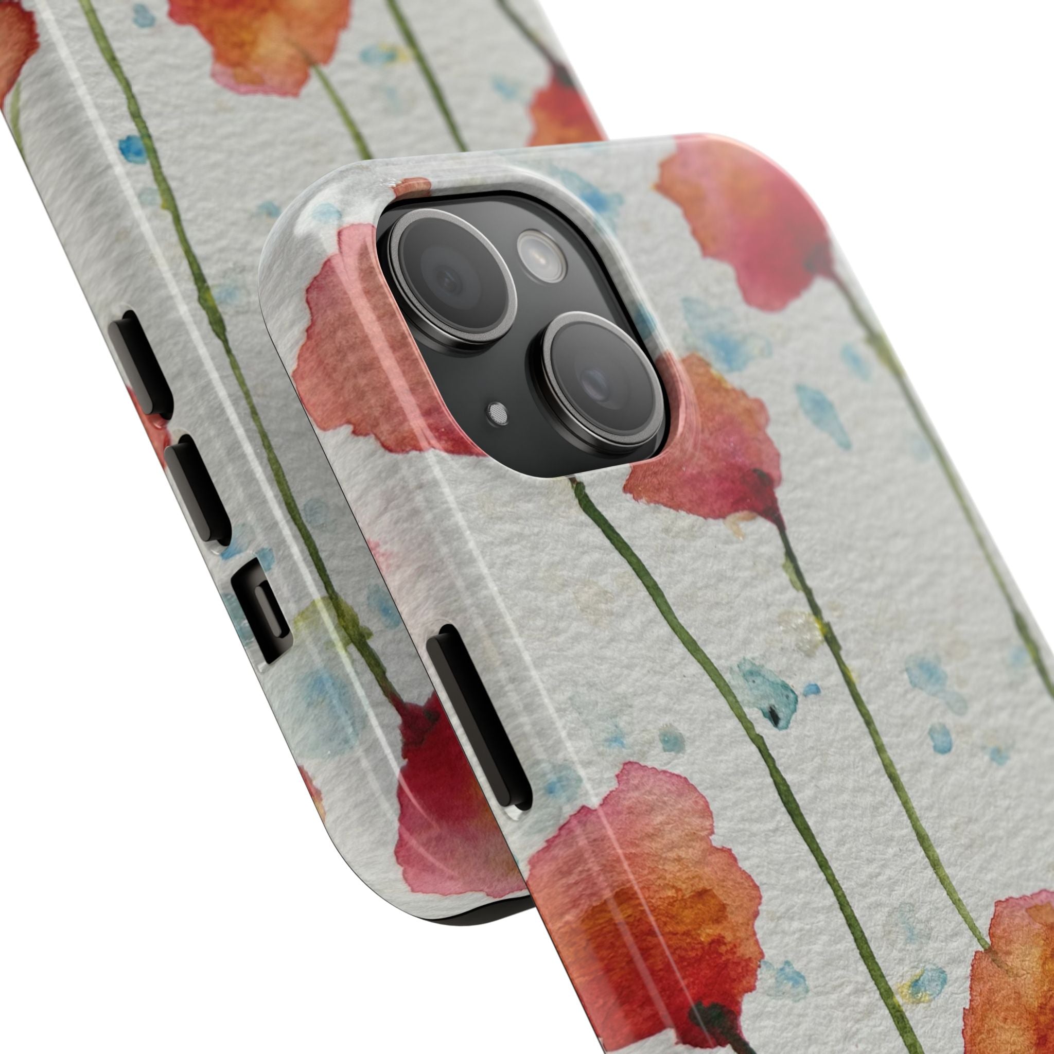 Tough Phone Case - All iPhones and Samsung Galaxys - Exciting Abstract Design #94 Poppies Galore