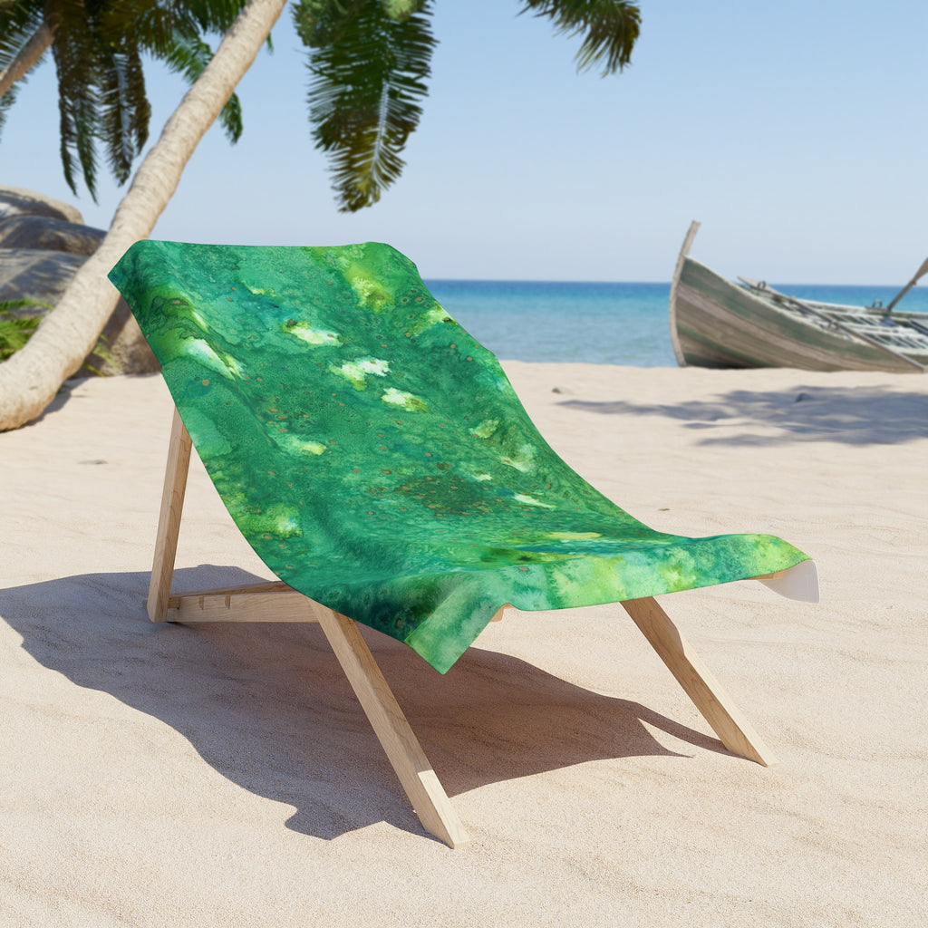 Colourful Abstract Beach Towels, Cotton Loop backing for Durability, 2 Sizes.  For Family and friends or a Special Gift #79 Abundance Cometh