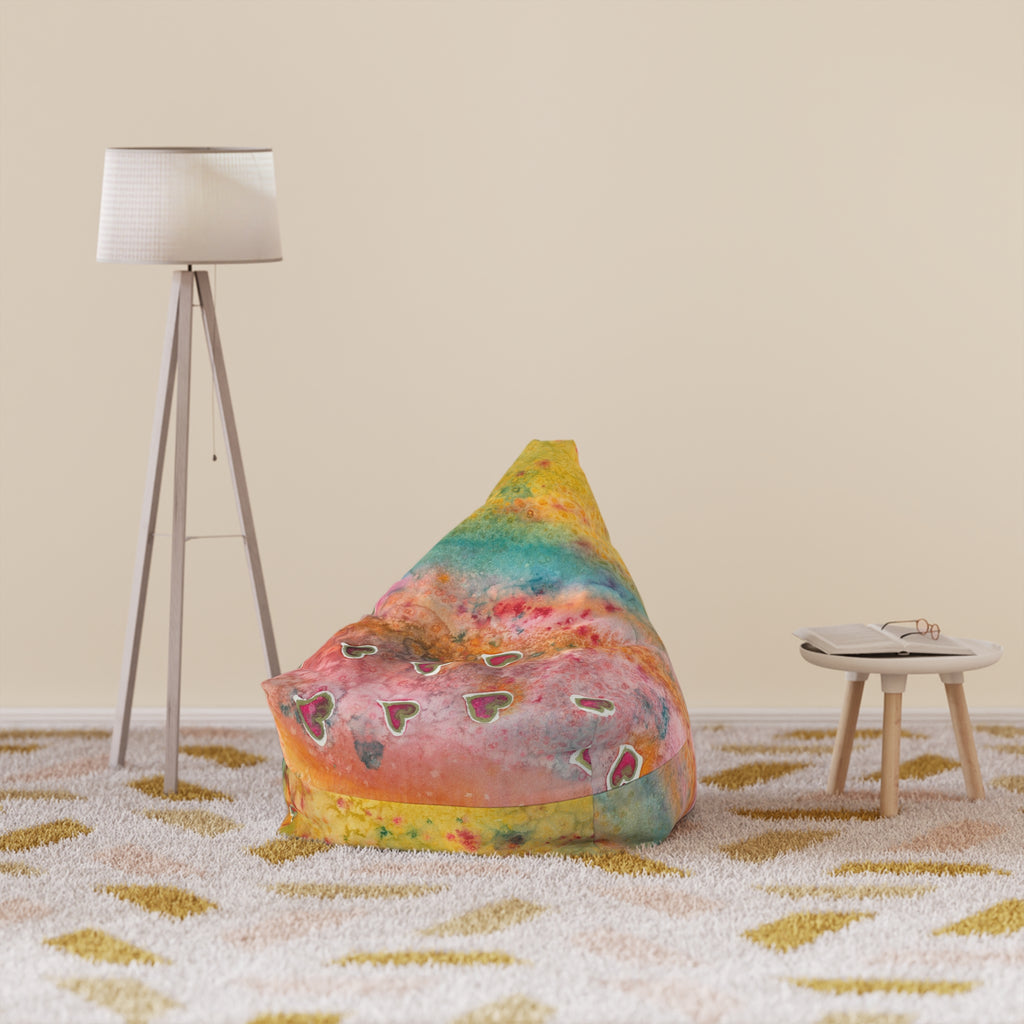 Bean Bag Chair Covers For Indoor & Outdoor - 2 Sizes - Exciting Abstract Design #96 Love, Friendship, integrity
