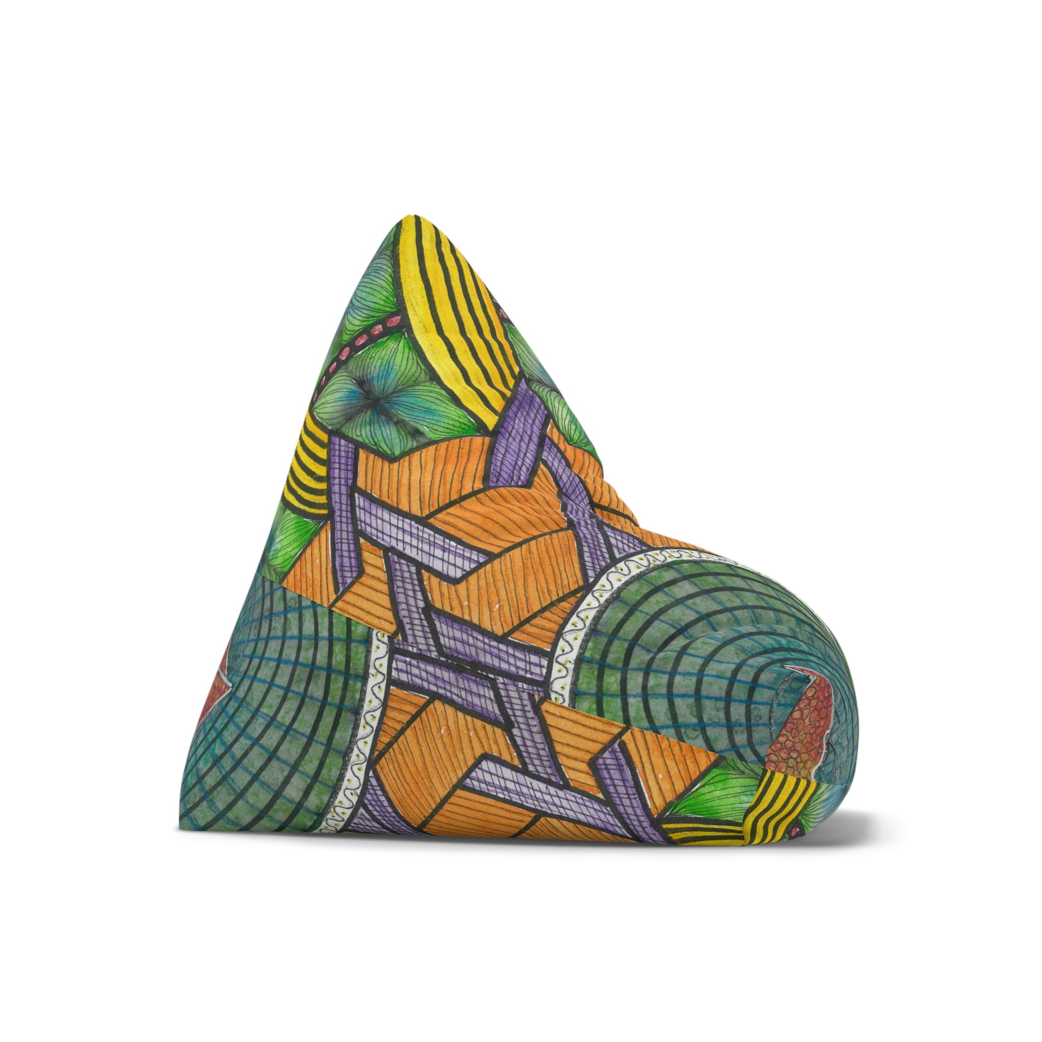 Bean Bag Chair Covers For Indoor & Outdoor - 2 Sizes - Exciting Abstract Design #31 T'Eye Land
