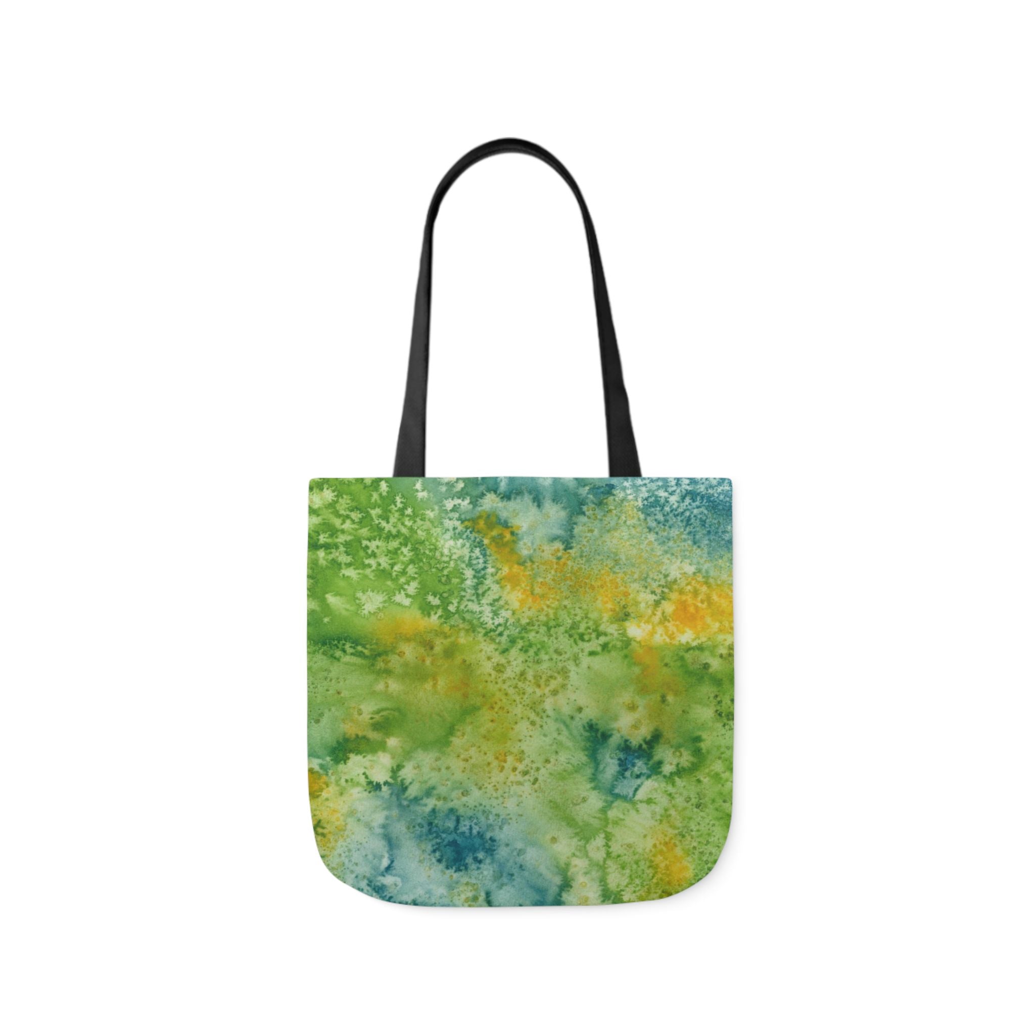 Canvas Tote Bags, Colourful Abstract Designs, 5-Color Straps, 3 Sizes.  For Family and friends or a Special Gift #52 View From Above