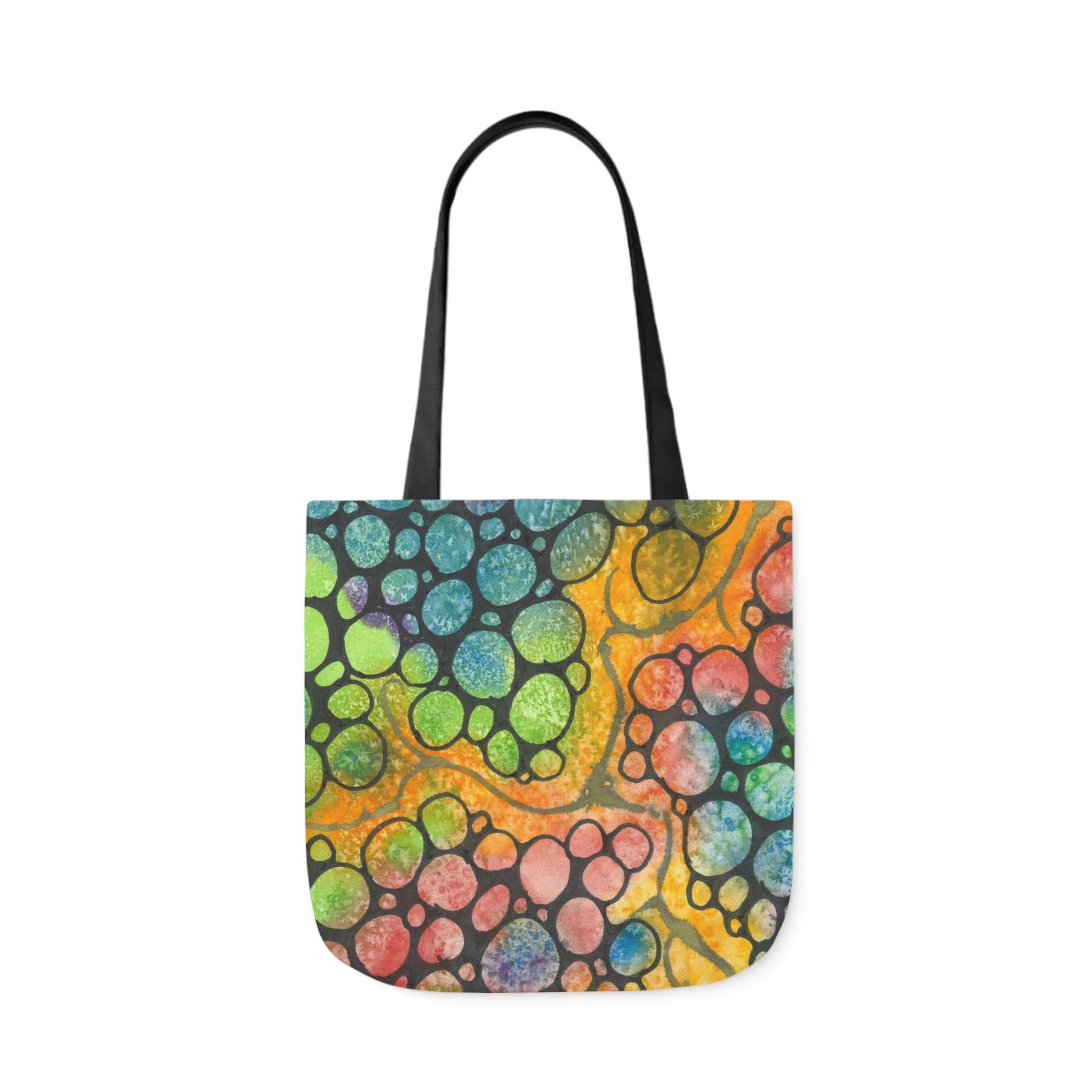 Canvas Tote Bags, Colourful Abstract Designs, 5-Color Straps, 3 Sizes.  For Family and friends or a Special Gift #77 River Of Dreams