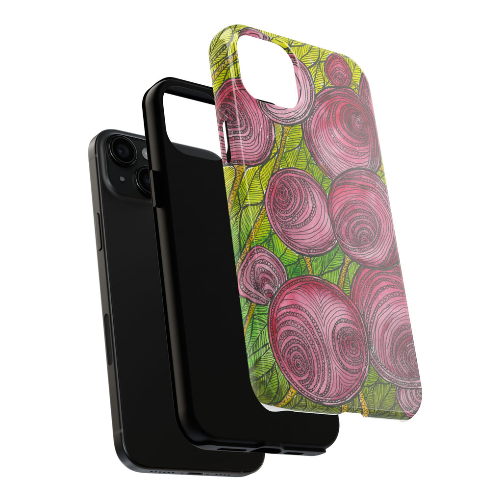 Tough Phone Case - All iPhones and Samsung Galaxys - Exciting Abstract Design #9 Spaced Blossoms