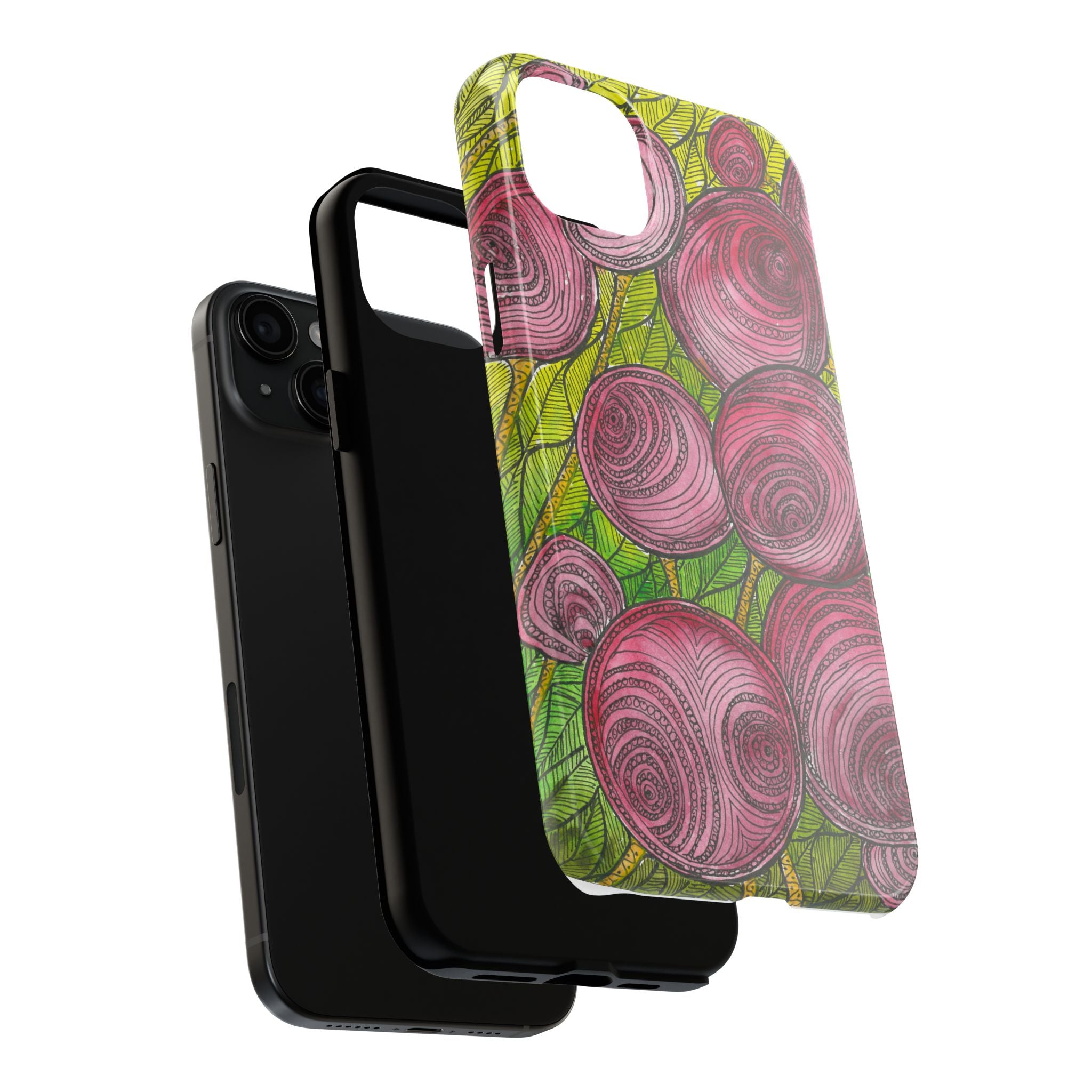 Tough Phone Case - All iPhones and Samsung Galaxys - Exciting Abstract Design #9 Spaced Blossoms