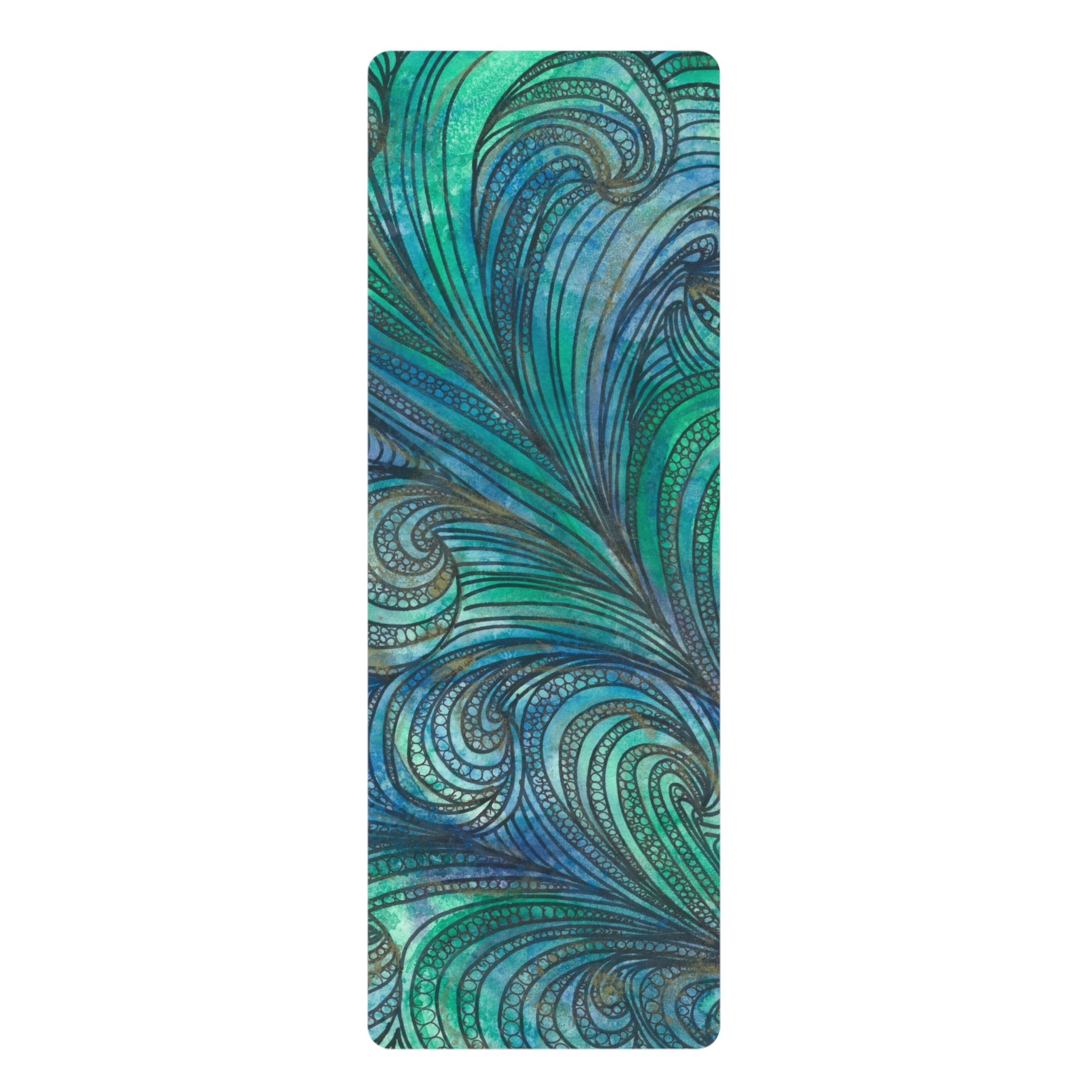 Yoga Mats and Gym Mats. Colourful Abstract Designs. Perfect for Home, Yoga or Gym Class, or a Special Gift #71 Call Of The Sea