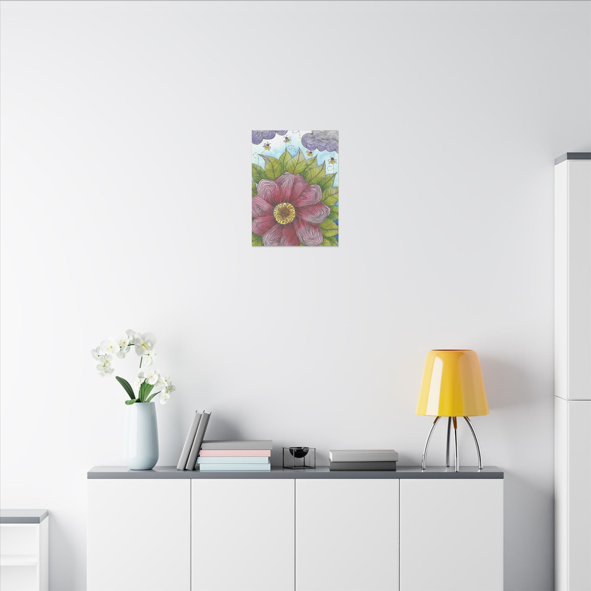 Large Colourful Wall Art, Canvas Prints, For Office, Bedroom or Living Room, or Special Gift #4 Bloom'n