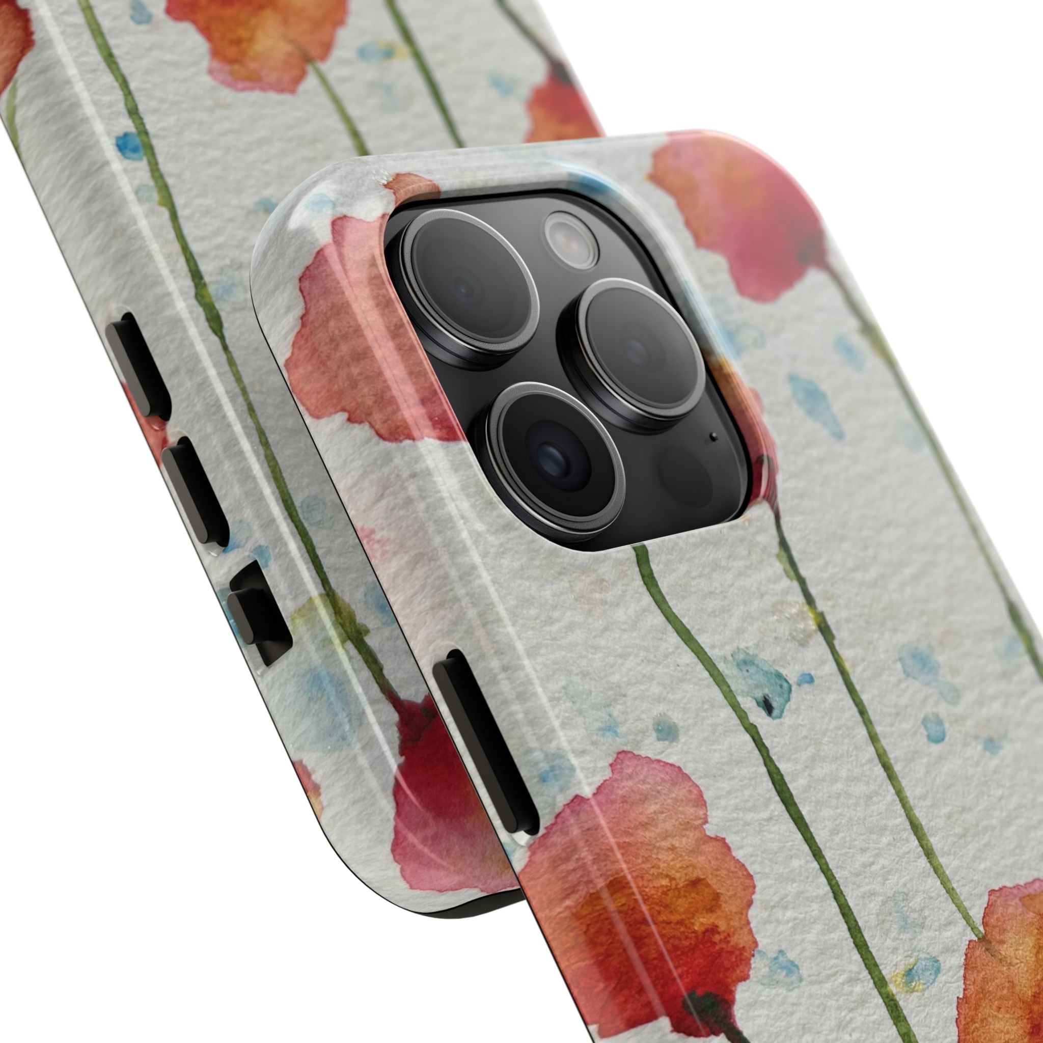 Tough Phone Case - All iPhones and Samsung Galaxys - Exciting Abstract Design #94 Poppies Galore