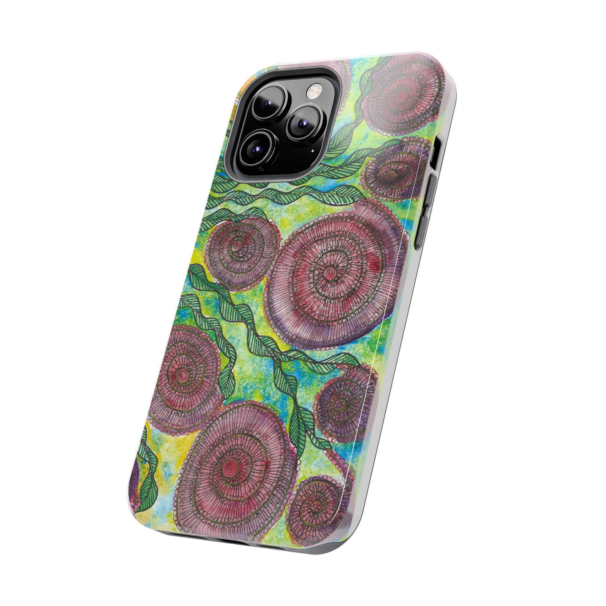 Tough Phone Case - All iPhones and Samsung Galaxys - Exciting Abstract Design #35 Beetroot To Yourself