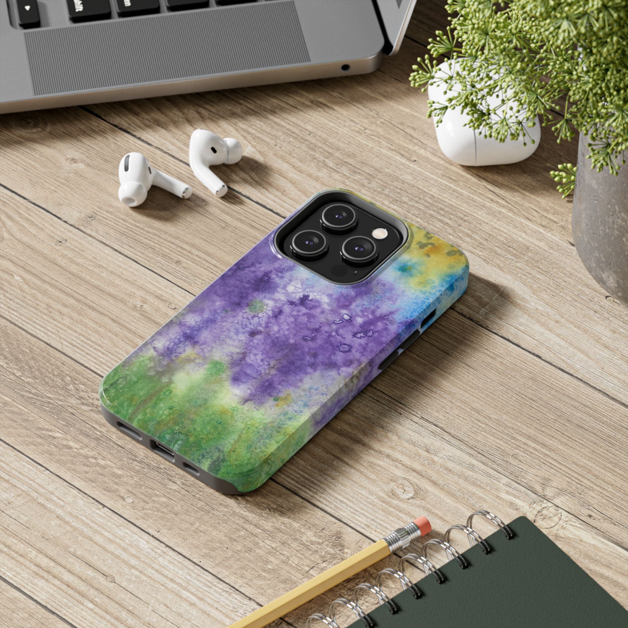 Tough Phone Case - All iPhones and Samsung Galaxys - Exciting Abstract Design #74 Lavender Fields